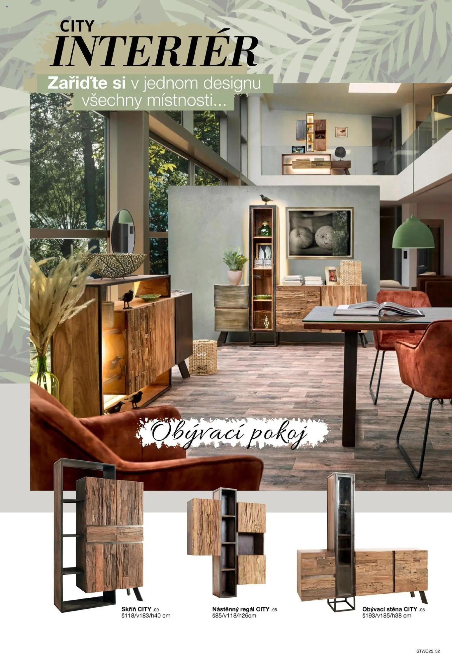 Sconto nábytek katalog - Nábytek z masivu od 01.01.2026 | Strana: 32 | Produkty: Obývací stěna, Regál, Skříň