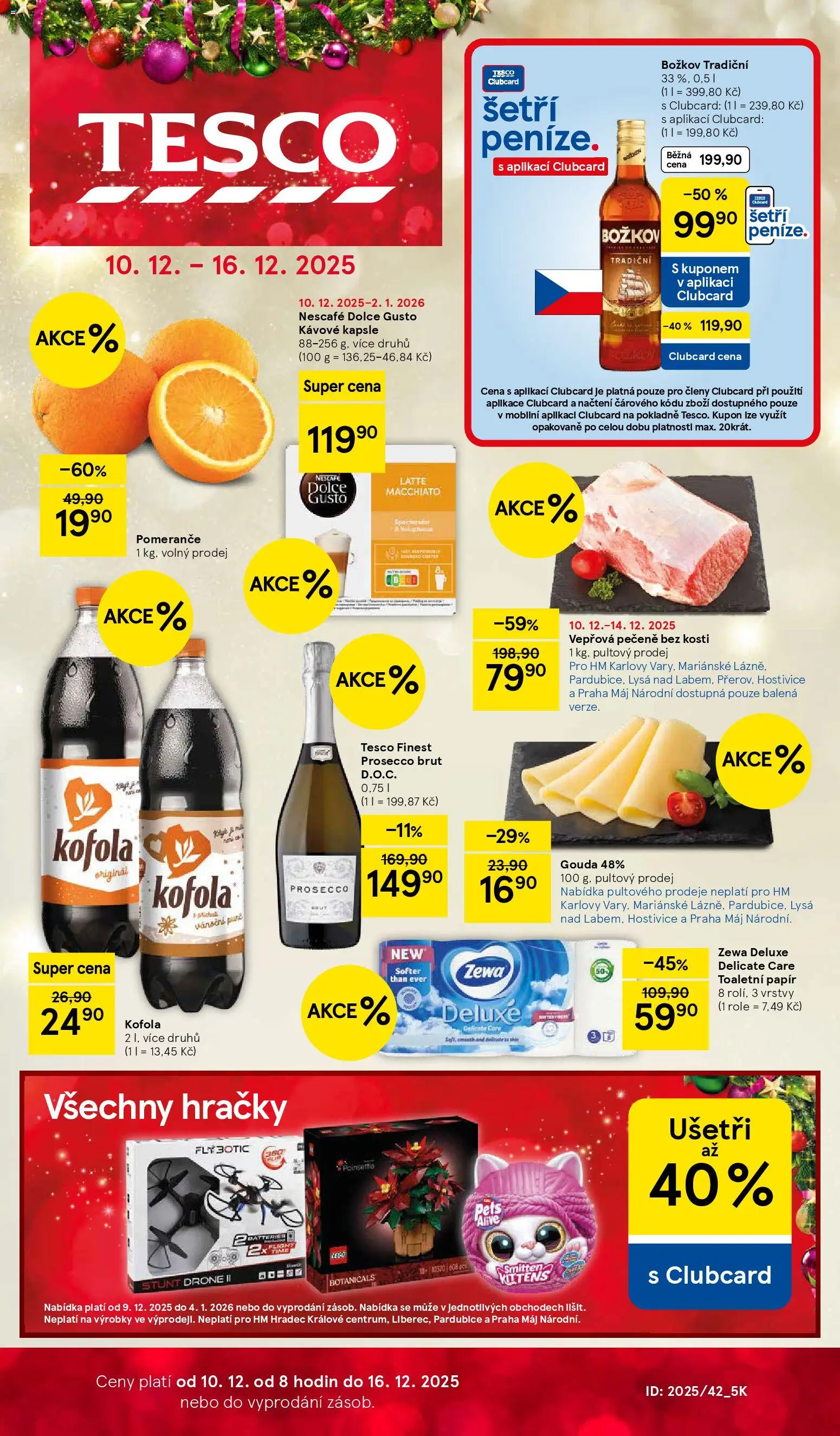 Tesco leták - Hypermarket od 10.12.2025 | Strana: 1 | Produkty: Zewa deluxe, Prosecco, Deluxe, Zewa