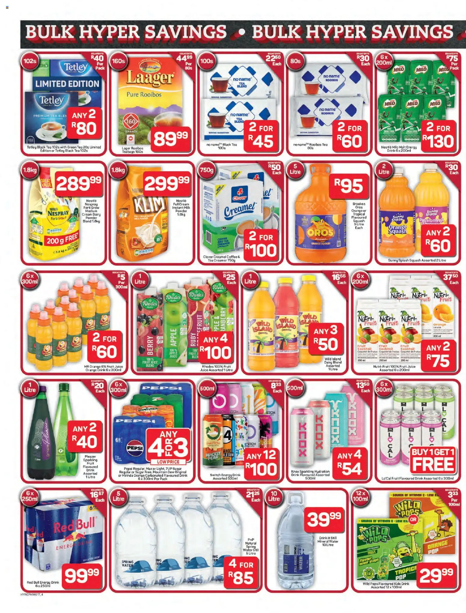 New Pick n Pay catalogue – valid from 24.11.2025 | Page: 4 | Products: Squash, Creamer, Cream, Water