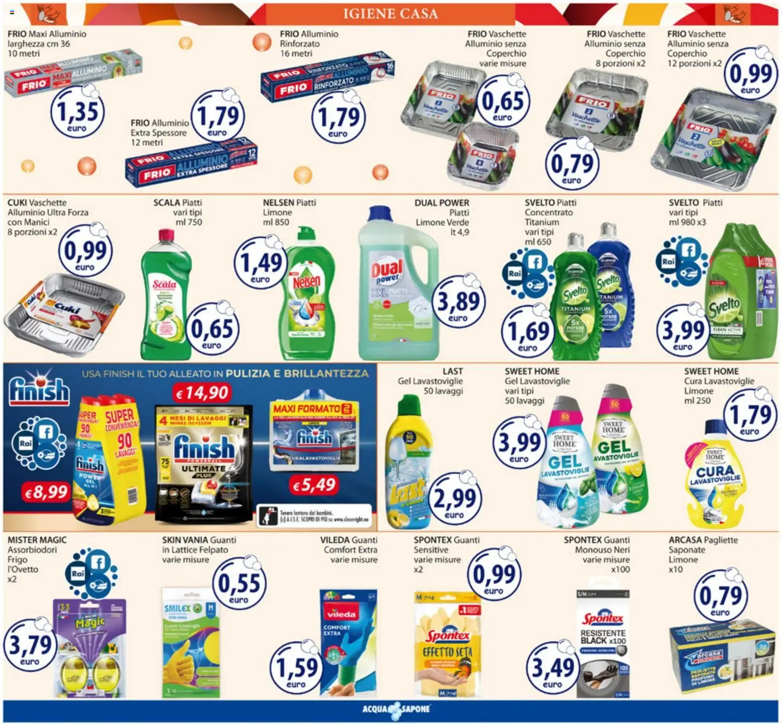 Volantino Acqua e Sapone del 07.04.2026 | Pagina: 10 | Prodotti: Limone, Lavastoviglie, Alluminio, Vaschette