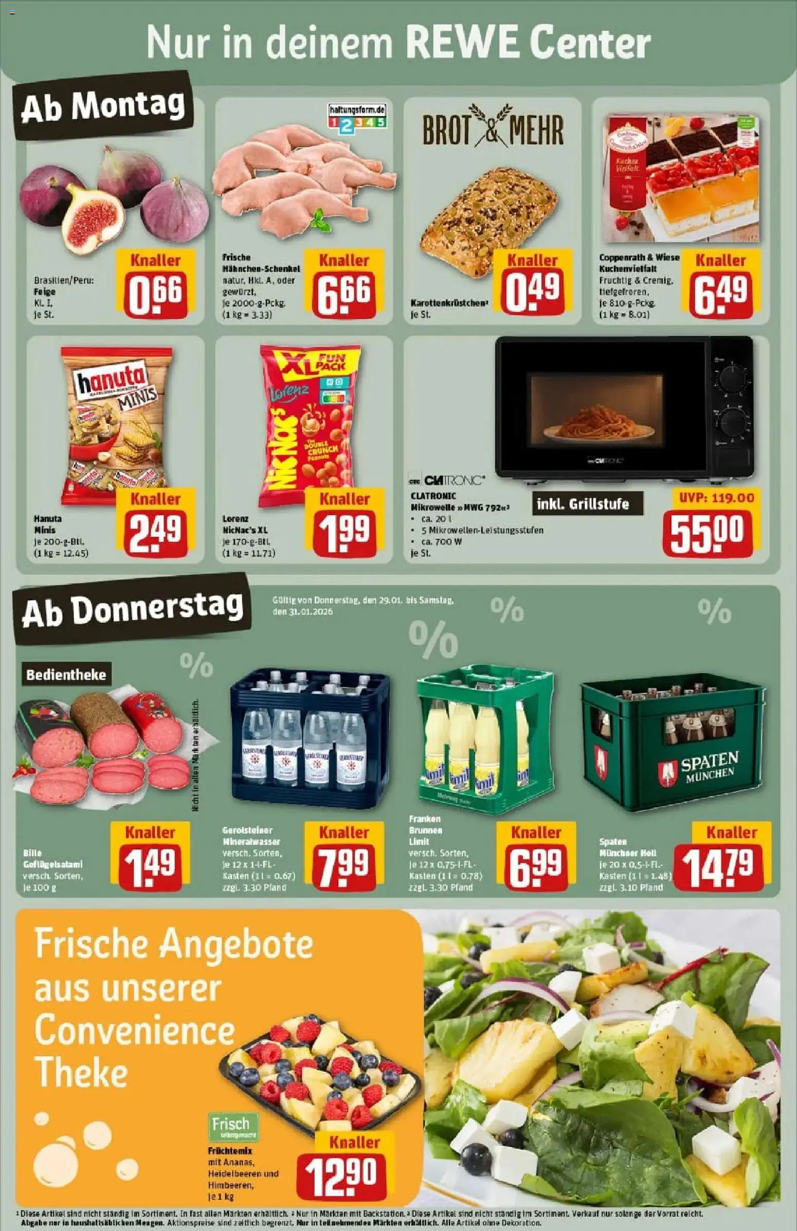 Rewe prospekt Dachau	 – gültig ab 26.01.2026 | Seite: 3 | Produkte: Himbeeren, Mikrowelle, Mineralwasser, Salami