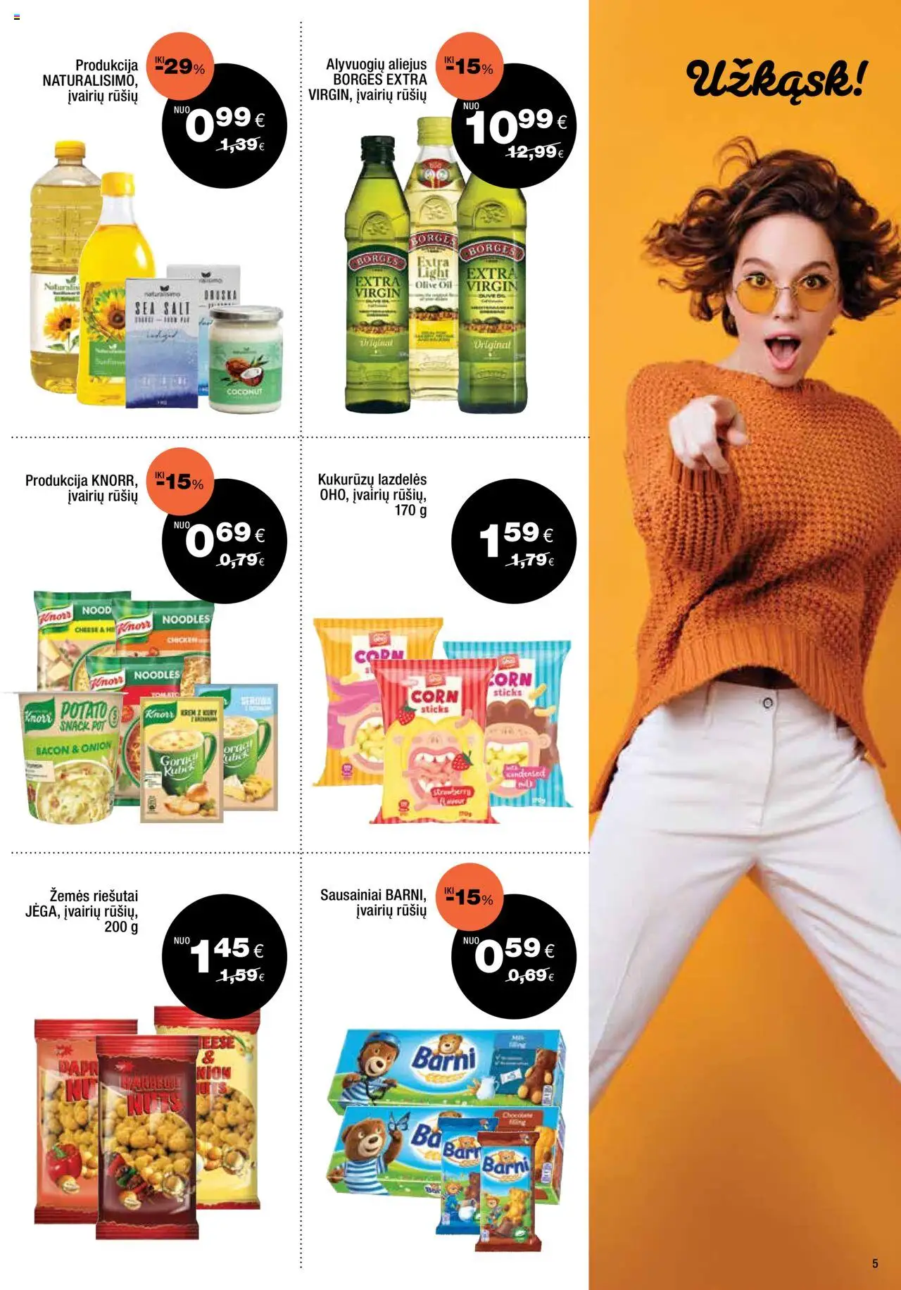 Express market akcijos nuo 05.10.2025 | Puslapis: 5 | Prekių: Riešutai, Sausainiai, Aliejus, Alyvuogių aliejus