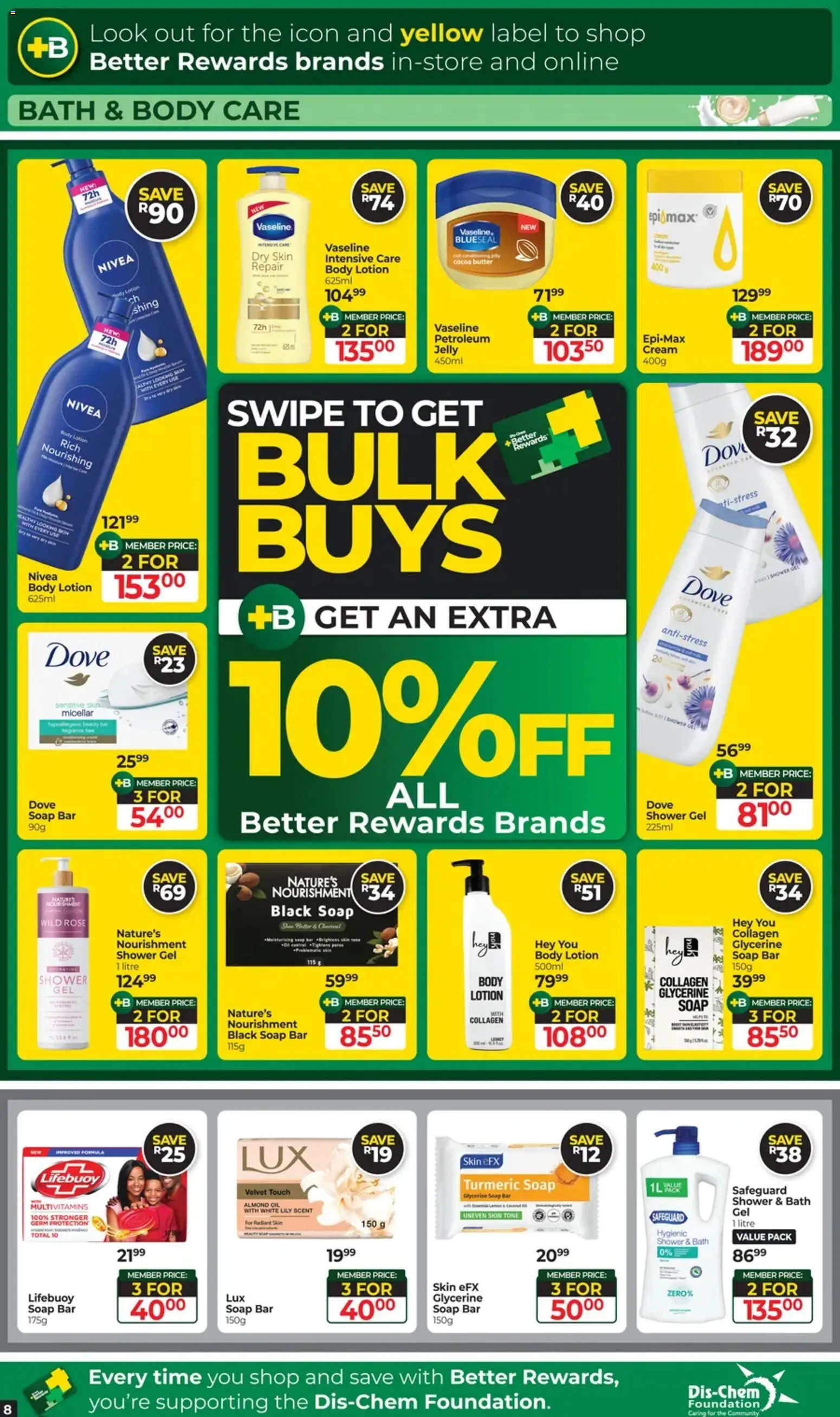 New Dis-Chem catalogue – valid from 17.03.2026 | Page: 8 | Products: Multivitamins, Butter, Oil, Cream