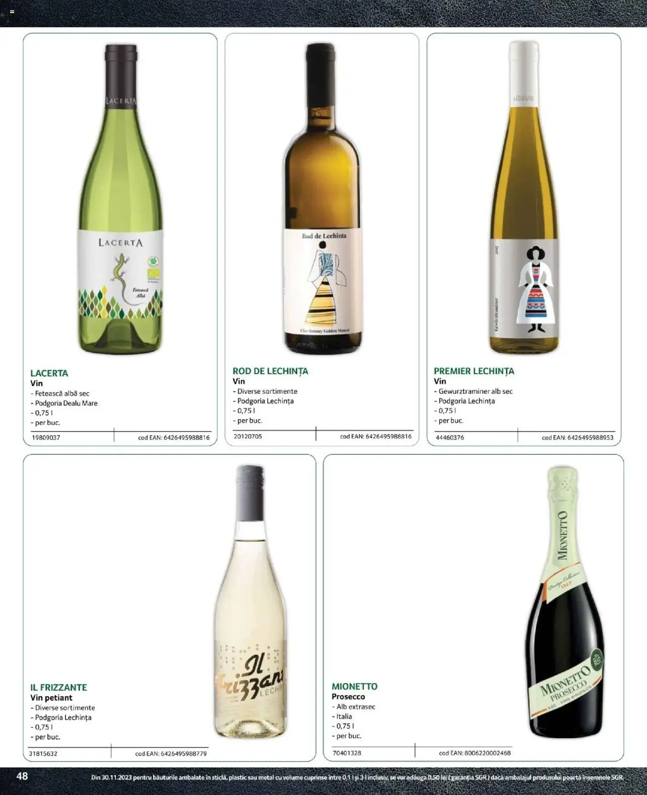 Noul catalog Selgros – valabil de la 09.02.2024 | Pagină: 48 | Produse: Prosecco, Vin