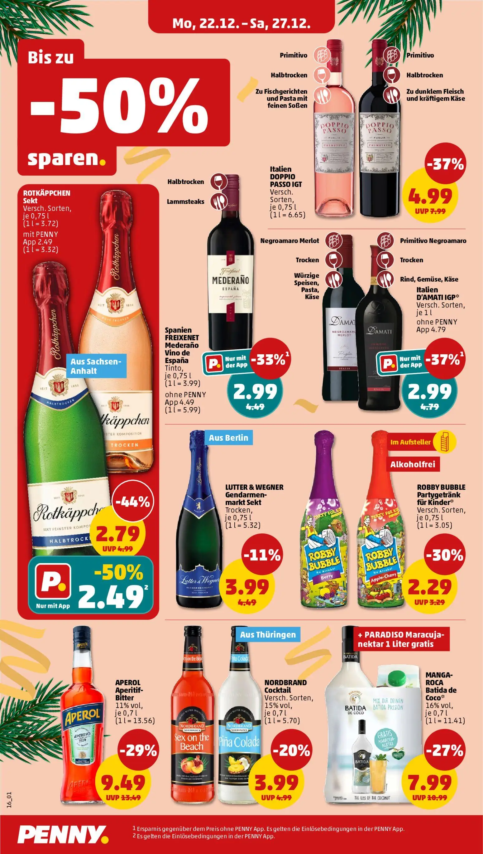 Penny Prospekt 	 – gültig ab 22.12.2025 | Seite: 20 | Produkte: Freixenet, Sekt, Doppio Passo, Aperol