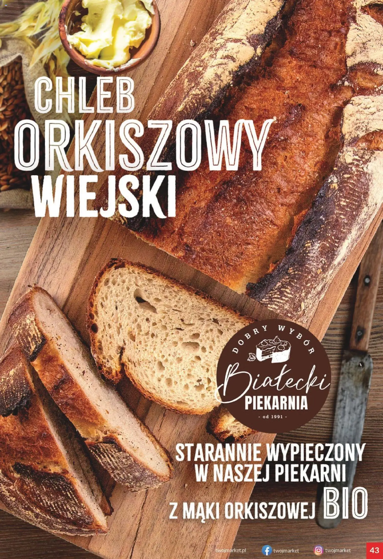 Twój Market gazetka od 04.03.2026 | Strona: 43 | Produkty: Piekarnia, Chleb