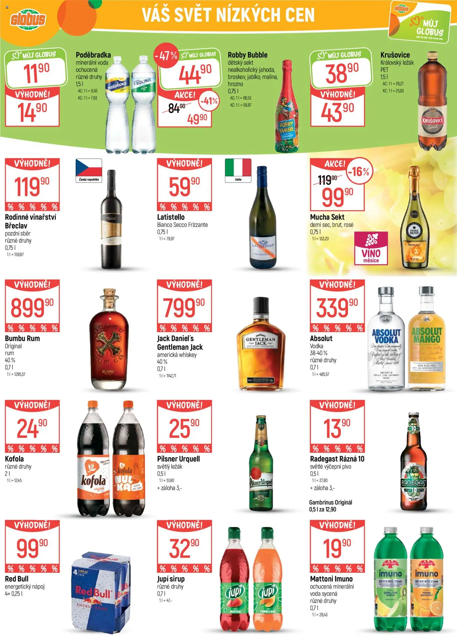 Globus leták - Opava od 01.04.2026 | Strana: 26 | Produkty: Mango, Pivo, Radegast, Minerální voda