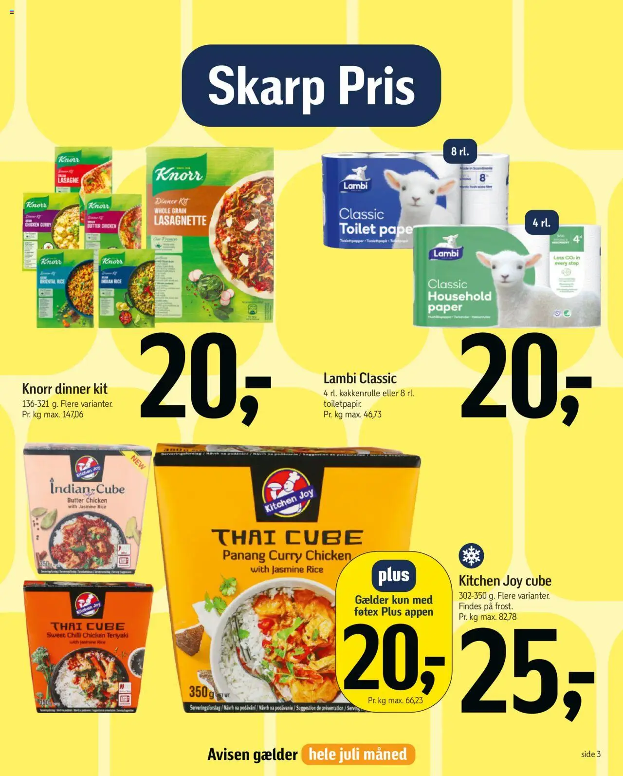 Føtex Tilbudsavis gyldig fra 27.06.2025 | Side: 3 | Produkter: Te, Toilet, Chilli, Carpete