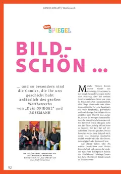 „Dein SPIEGEL“, Comics Wettbewerbs von „Dein SPIEGEL“ und ROSSMANN - gültig ab dem 01.08.2025 | Seite: 92 | Produkte: Spiegel