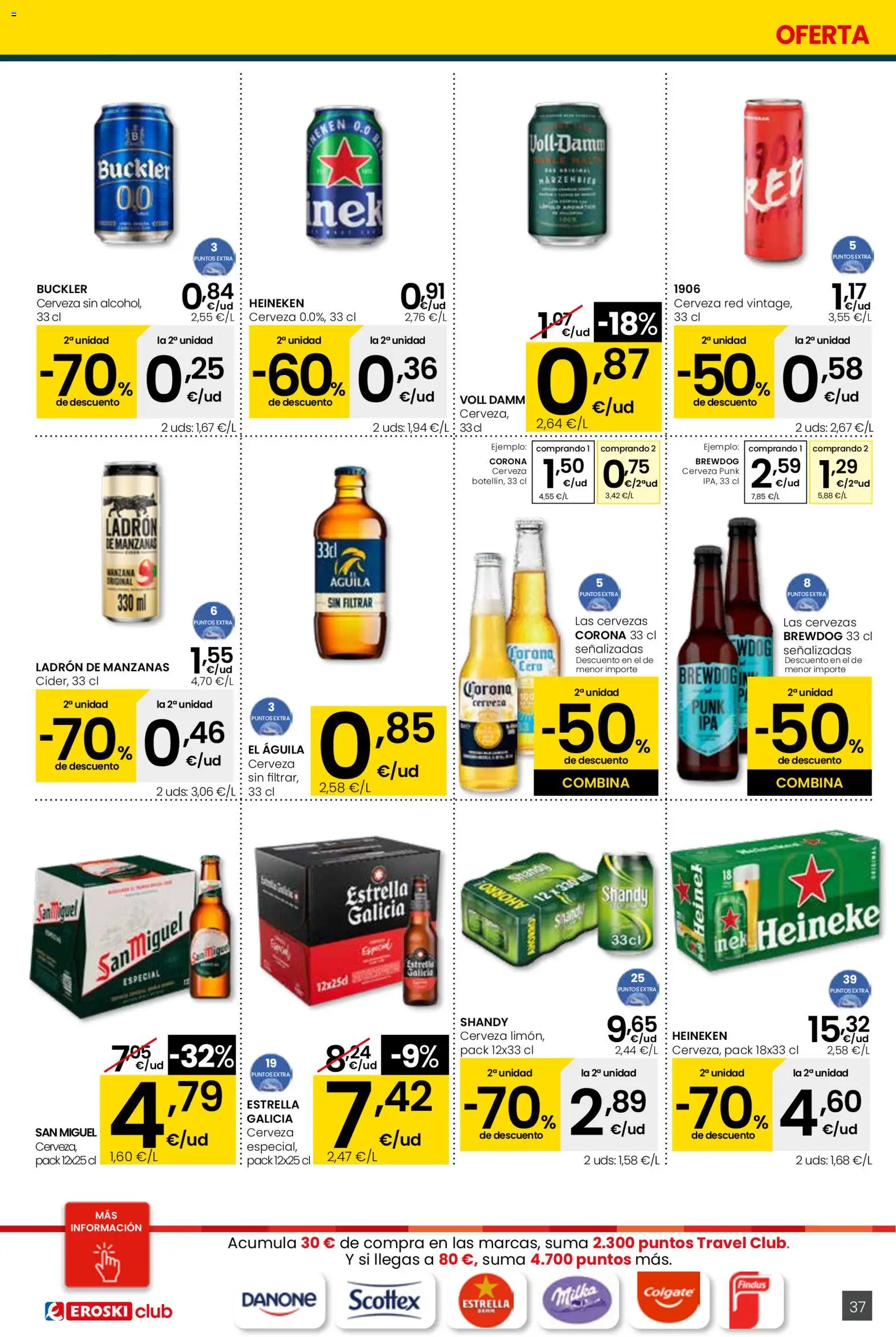 Eroski - Quieres ahorrar conmigo │ válido desde el 26.03.2026 | Página: 37 | Productos: Cerveza, Manzanas, Manzana, Σπανάκι