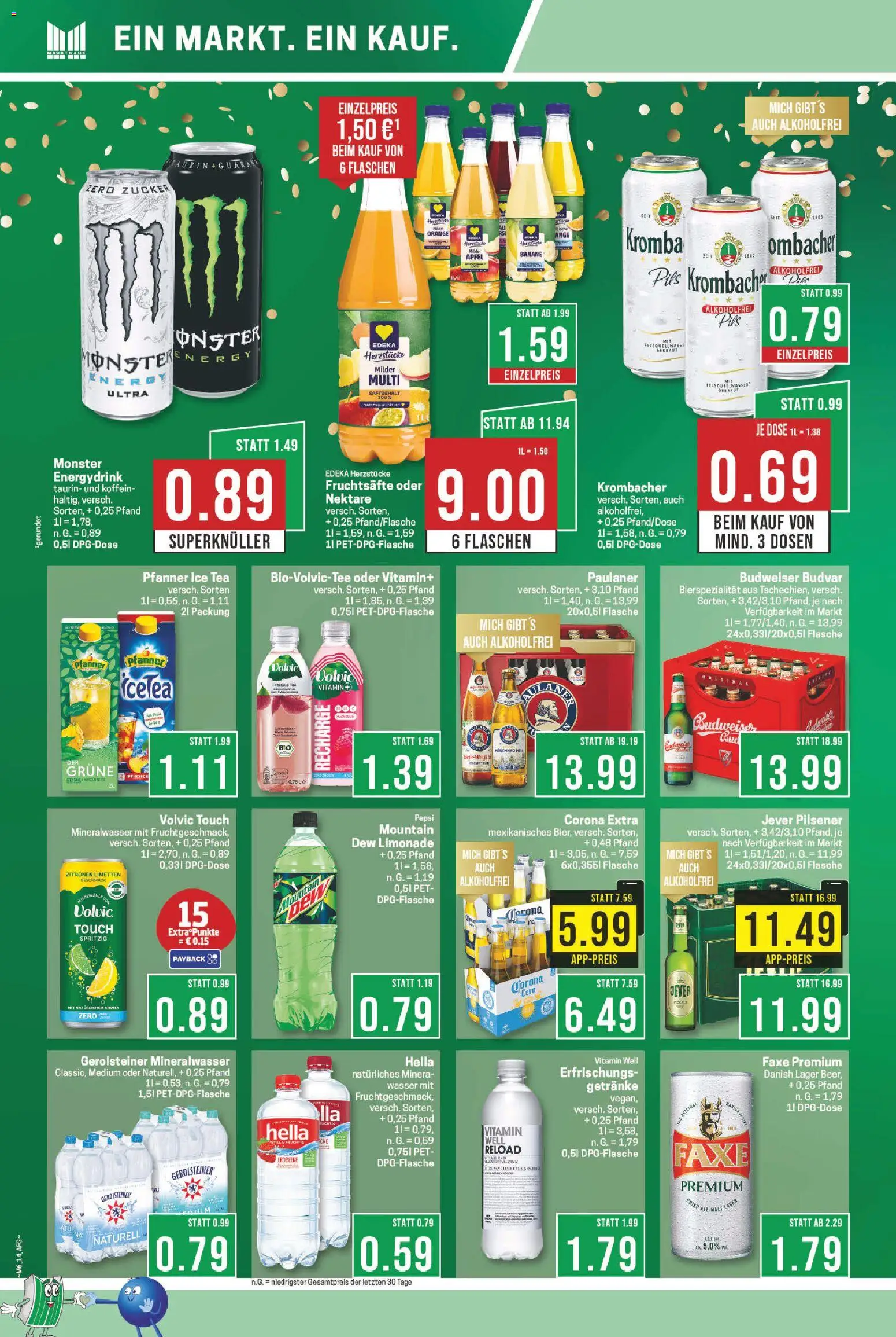 Marktkauf Prospekt 	 – gültig ab 02.02.2026 | Seite: 14 | Produkte: Krombacher alkoholfrei, Hella, Paulaner, Gerolsteiner