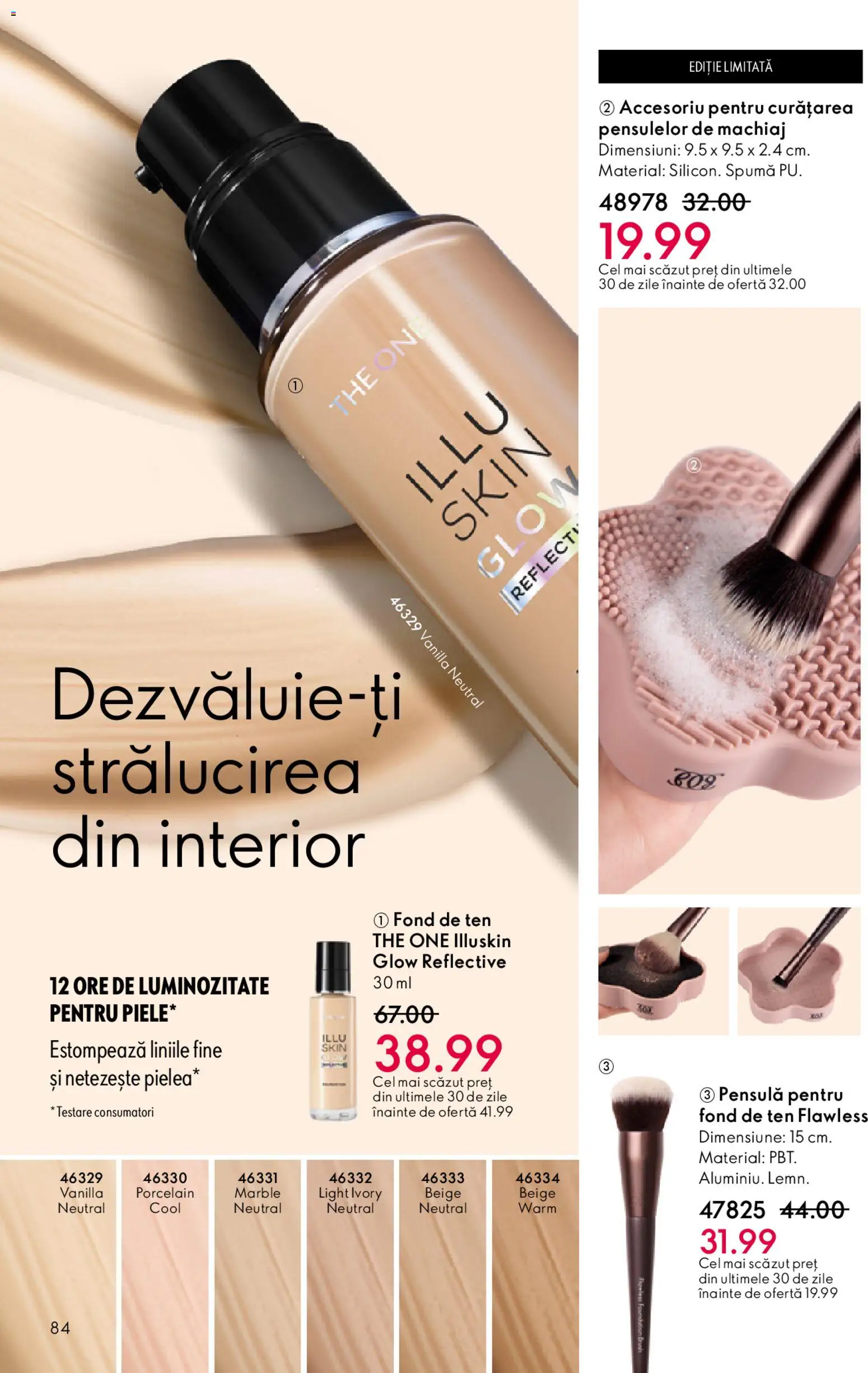Noul catalog Oriflame – valabil de la 25.03.2026 | Pagină: 84 | Produse: Fond de ten, Machiaj