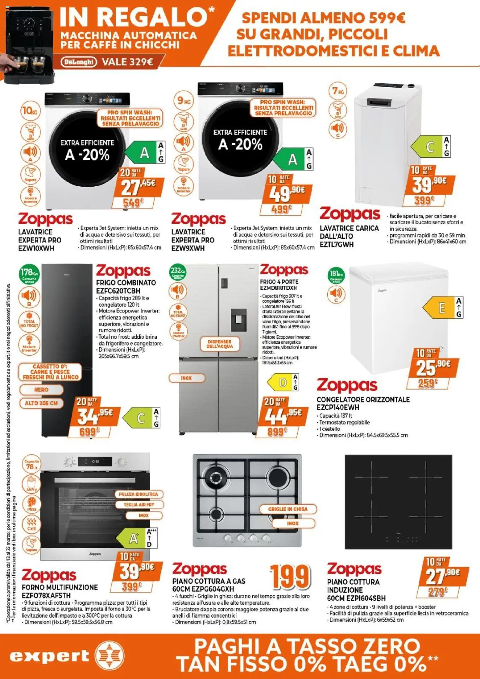 Volantino Expert del 12.03.2026 | Pagina: 7 | Prodotti: Teglia, Pesce, Frigorifero, Forno