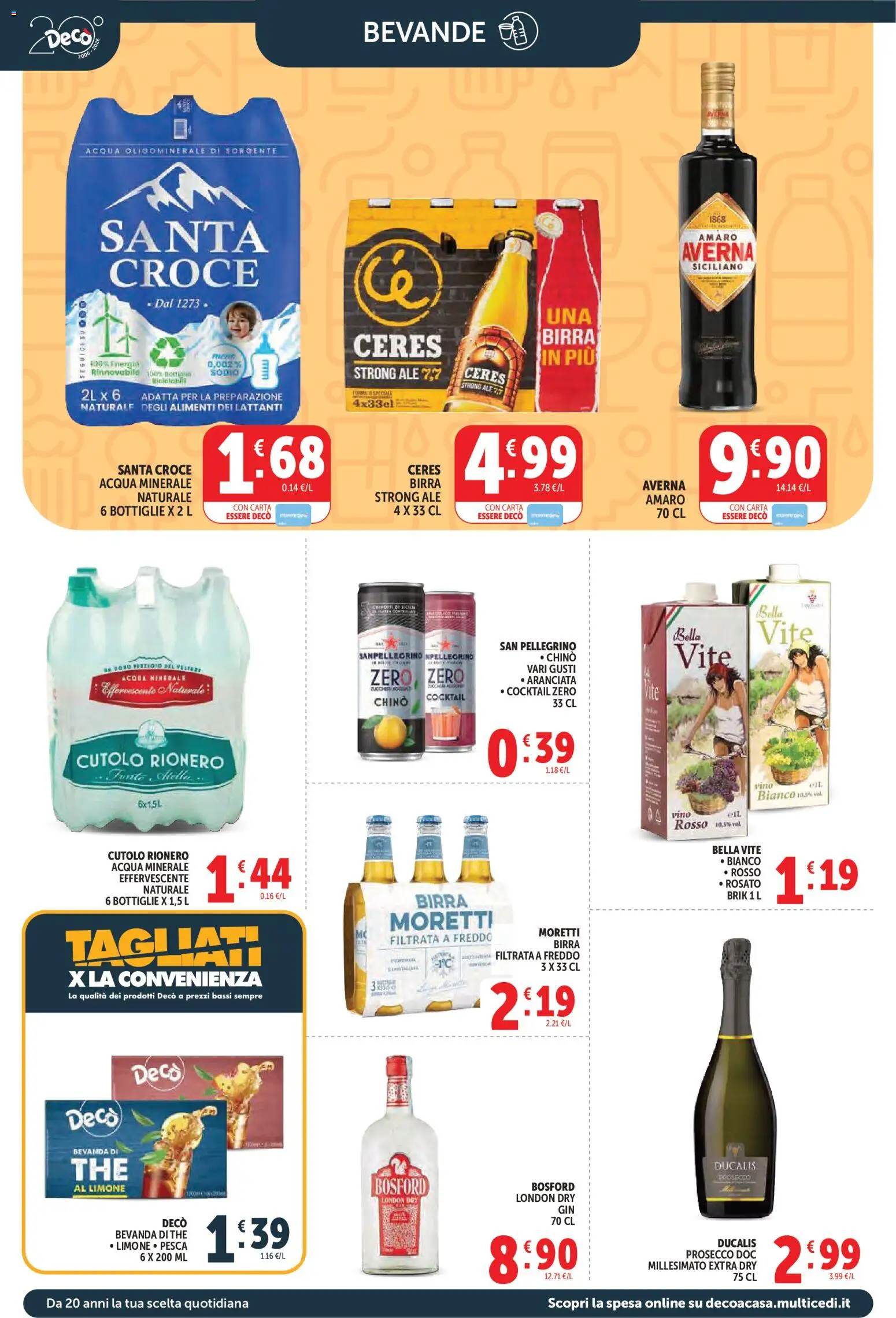 Volantino Decò del 09.04.2026 | Pagina: 10 | Prodotti: Birra, Limone, The, Vino rosso