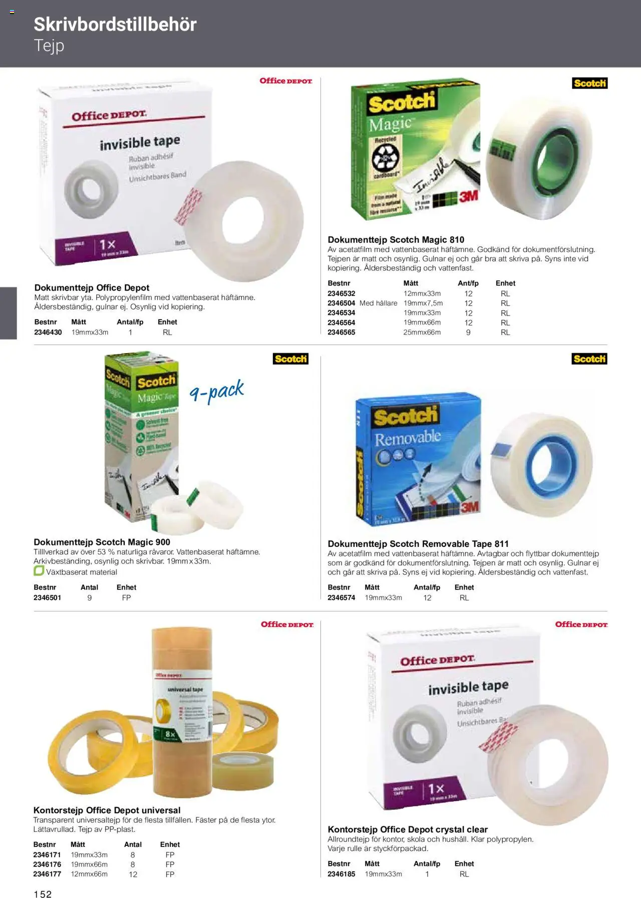 Office Depot reklamblad aktuell från 15.02.2024 | Sida: 154 | Produkter: Tejp