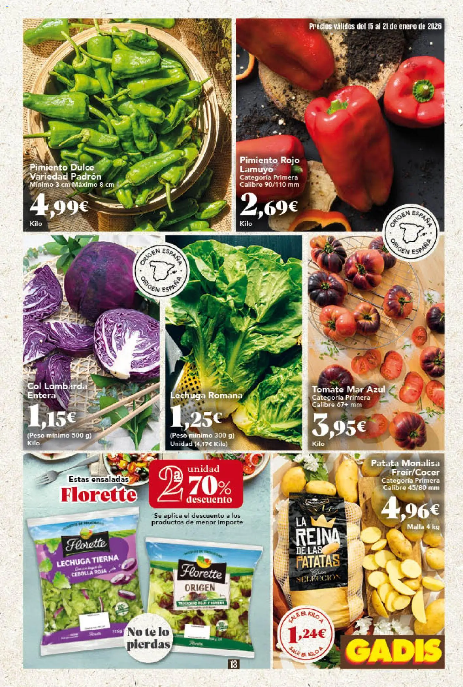 Gadis - folleto │ válido desde el 15.01.2026 | Página: 13 | Productos: Σφουγγαρίστρα, Μαξιλάρι λαιμού, Té, Peso