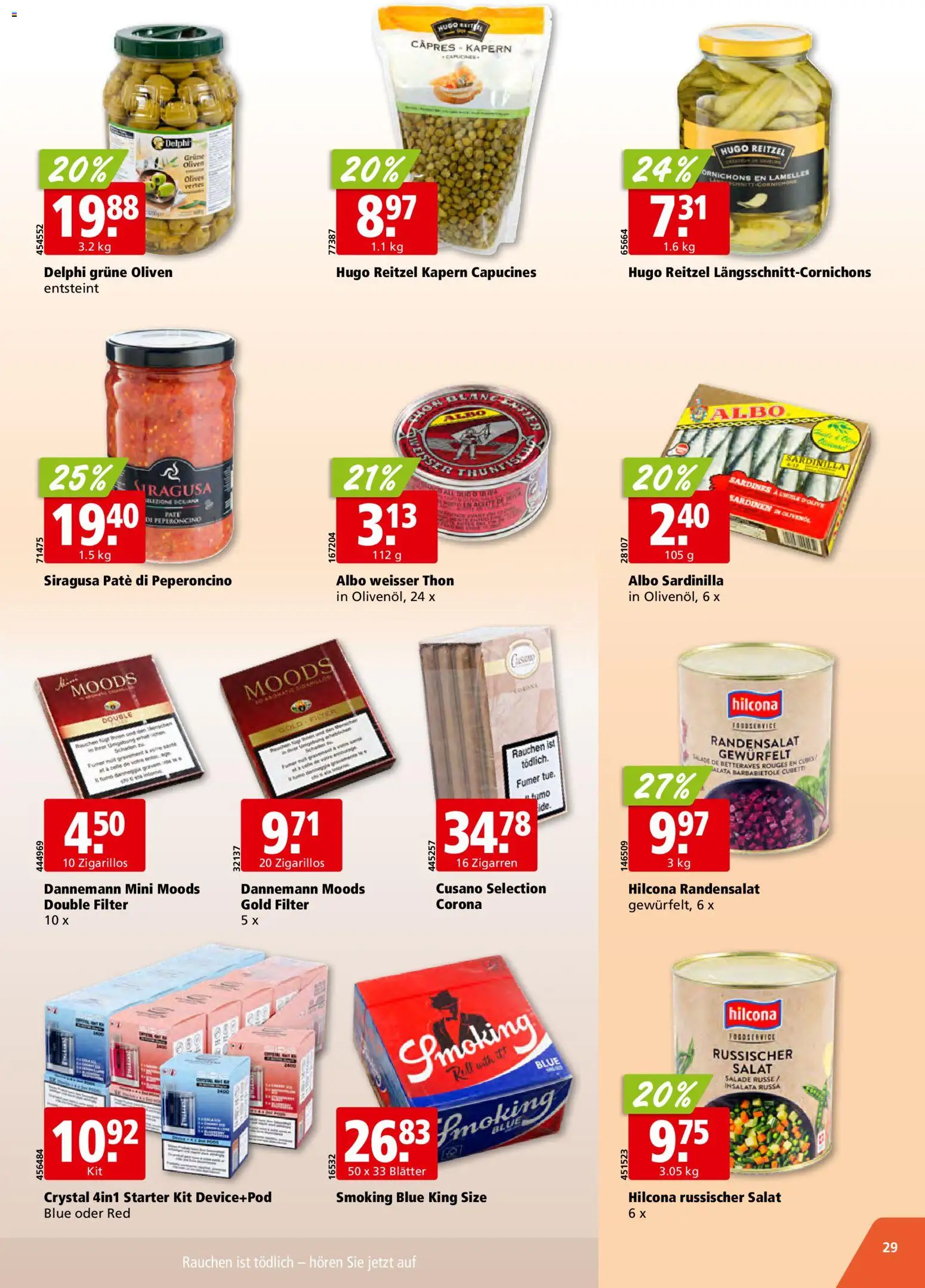 Aligro Aktionen Chavannes, Matran, Genf, Sitten – gültig ab 24.11.2025 | Seite: 29 | Produkte: Smoking, Salat