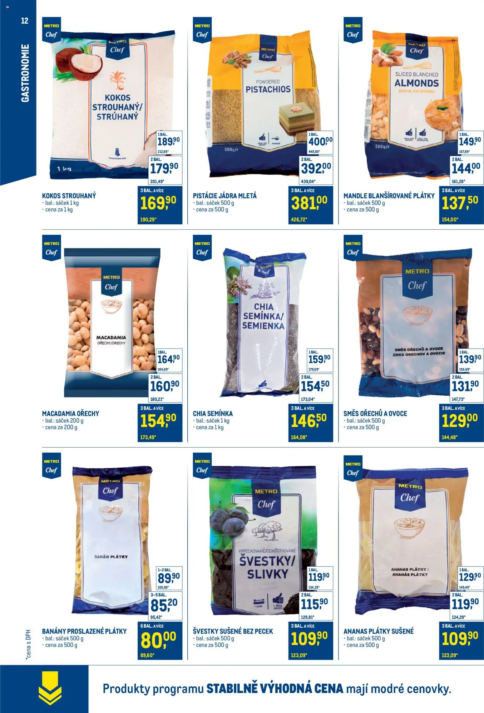 Makro leták - Stabilně výhodná cena – gastronomie od 24.09.2025 | Strana: 12 | Produkty: Chia, Mandle, Kokos, Chia semínka