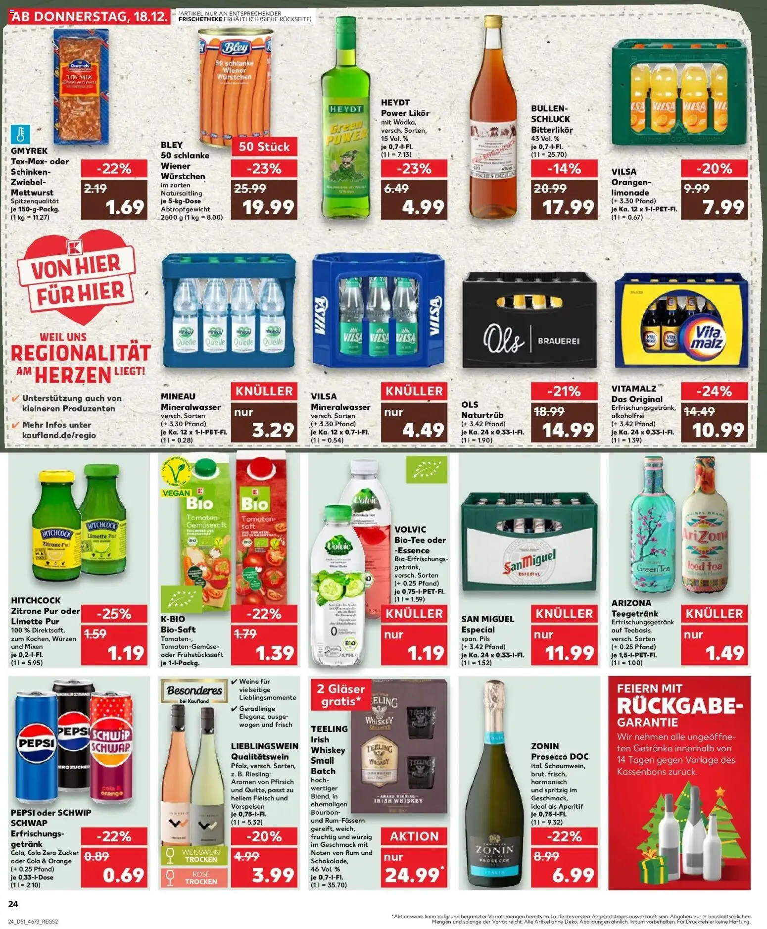 Kaufland prospekt Oldenburg	 – gültig ab 22.12.2025 | Seite: 24 | Produkte: Rum, Limonade, Prosecco, Pfirsich