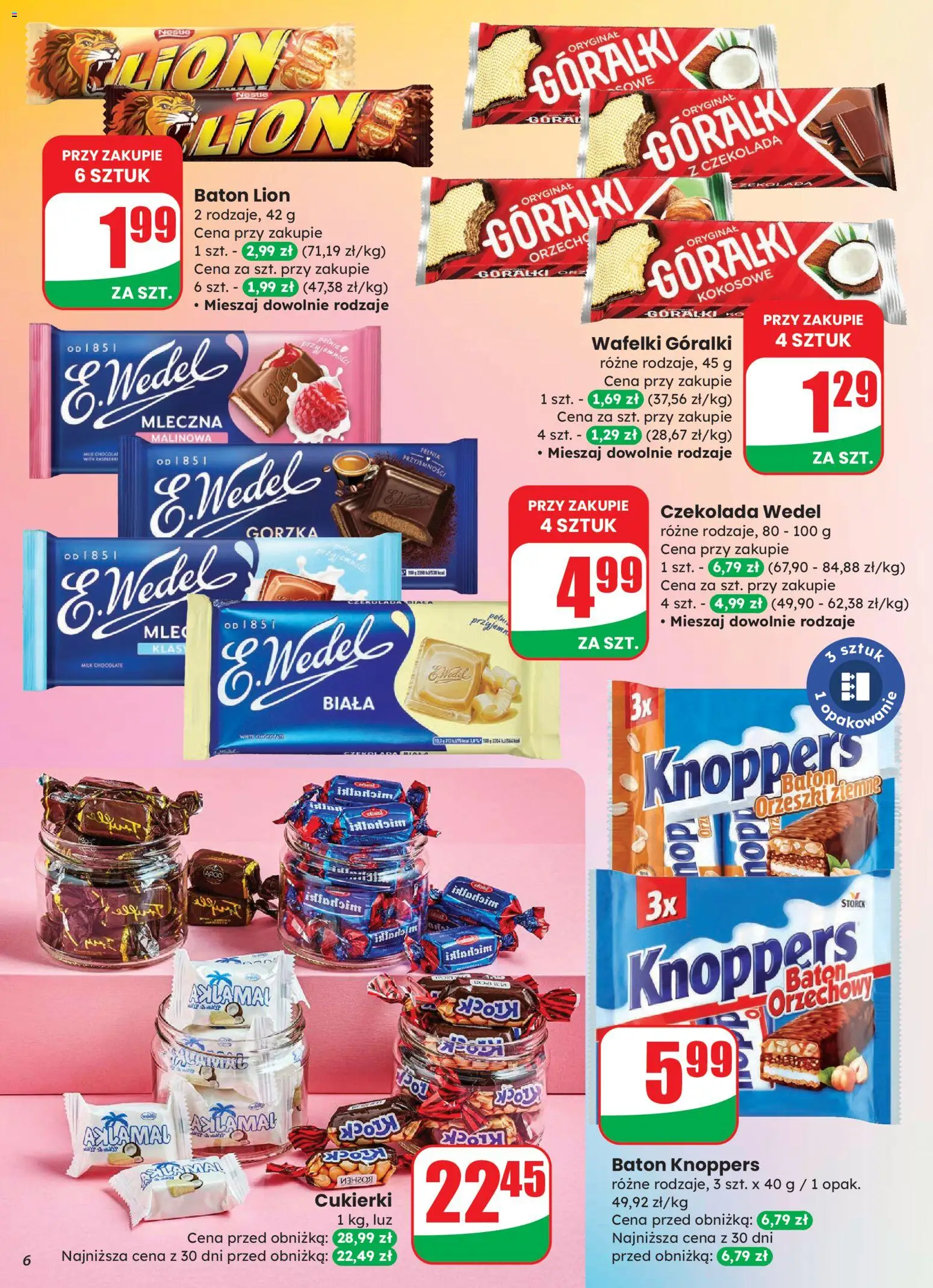 Dino Gazetka od 12.11.2025 | Strona: 6 | Produkty: Baton, Wafelki, Orzeszki ziemne, Cukierki