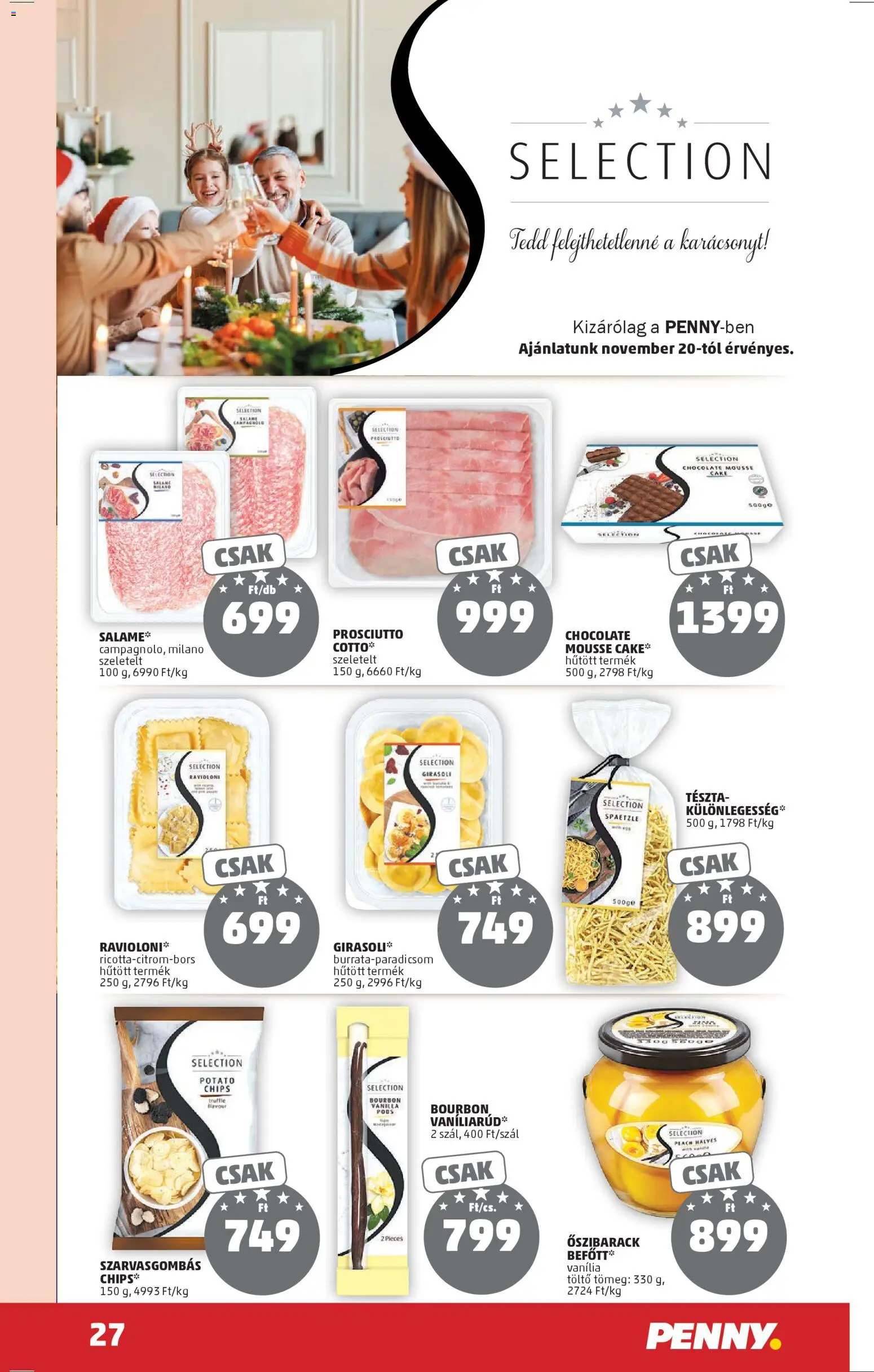 PENNY akciós ujság - amely érvényes a következő dátumtól: 20.11.2025 | Oldal: 31 | Termékek: Őszibarack, Bourbon, Töltő, Tészta