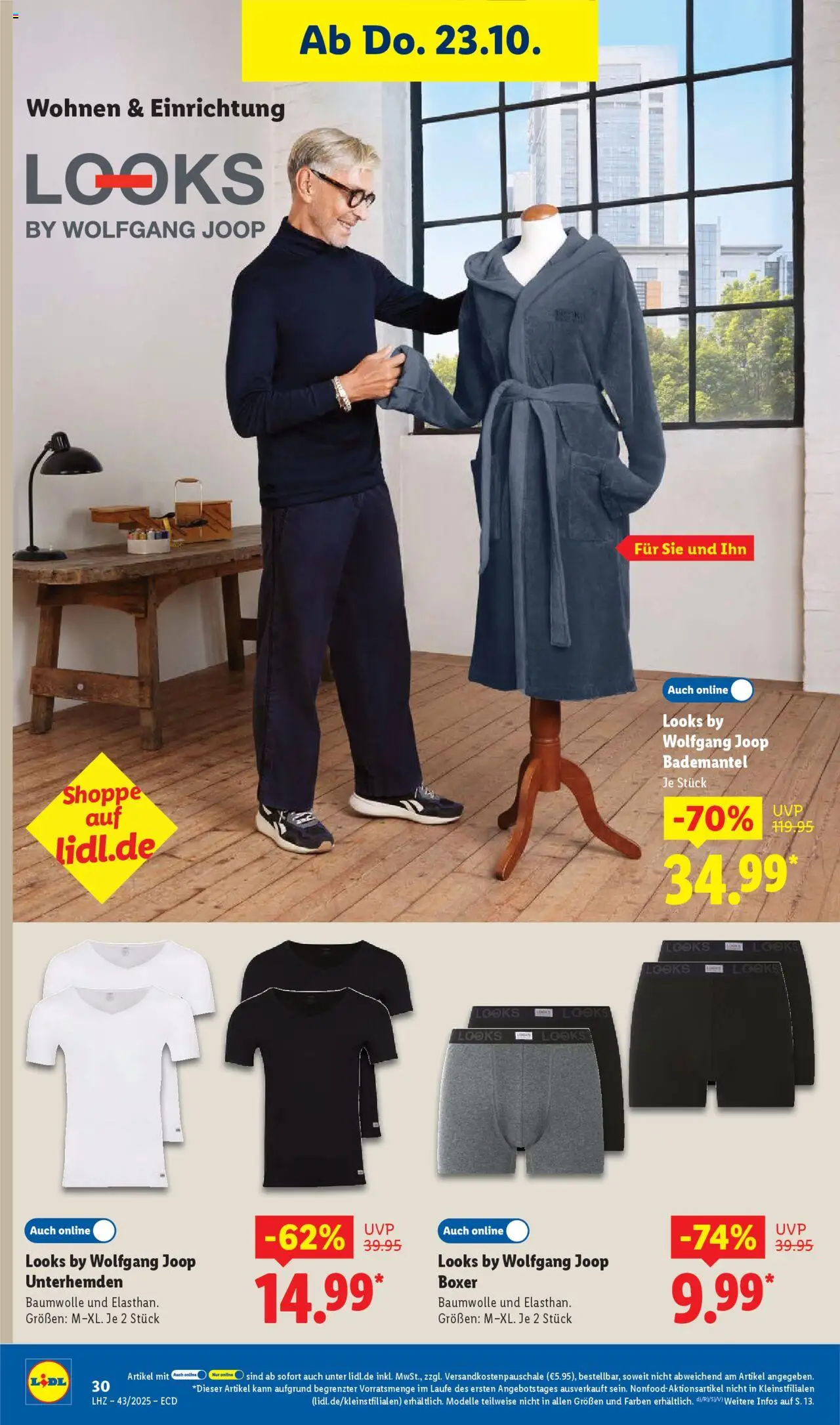 Lidl - Prospekt – gültig ab 20.10.2025 | Seite: 44 | Produkte: Bademantel, Boxer