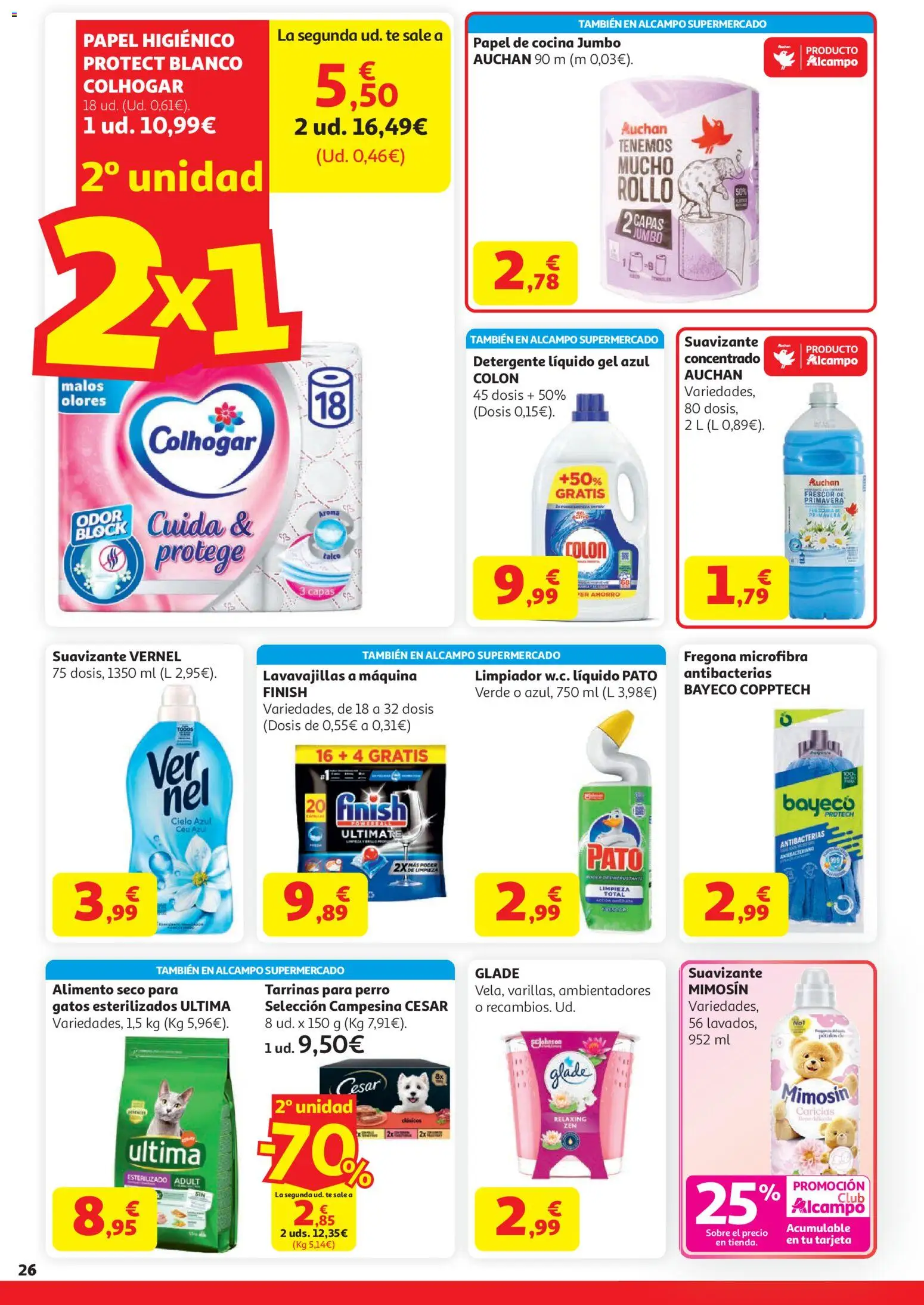 Alcampo HG Unico │ válido desde el 07.04.2026 | Página: 26 | Productos: Detergente, Té, Detergente líquido, Cocina