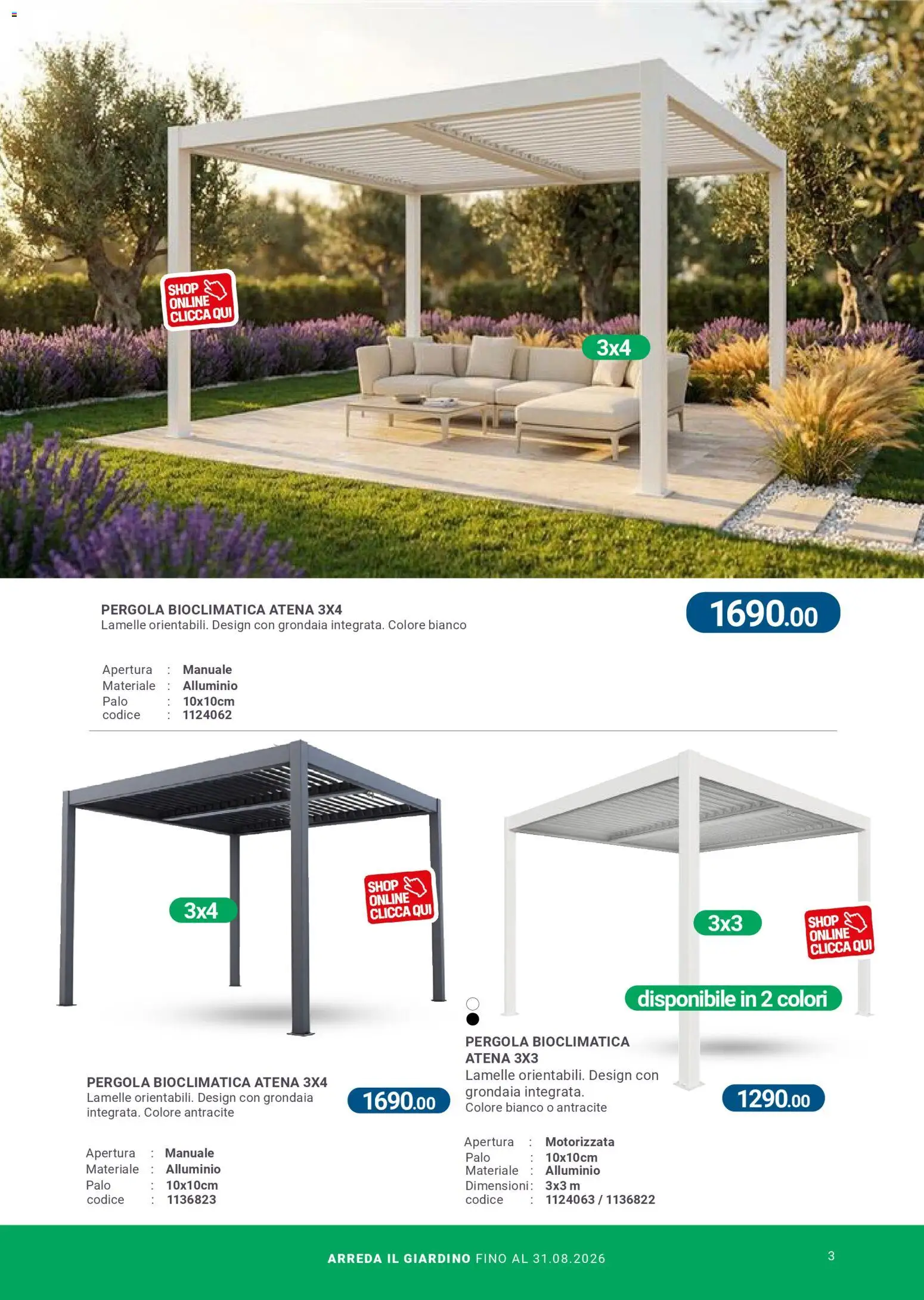 Volantino CFadda del 08.04.2026 | Pagina: 3 | Prodotti: Pergola, Alluminio
