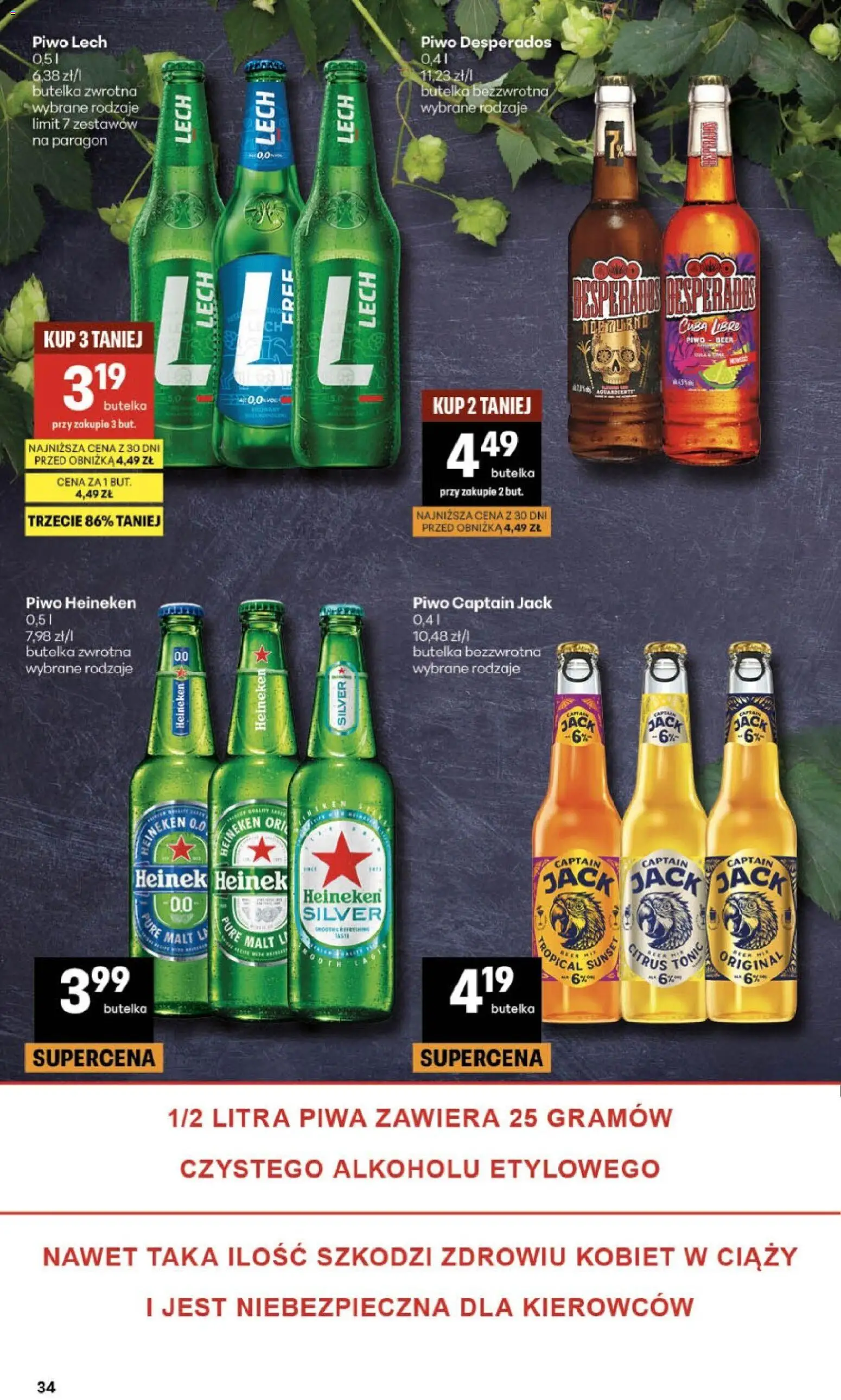 Delikatesy Centrum gazetka od 30.04.2026 | Strona: 34 | Produkty: Piwo Desperados, Piwo, Heineken