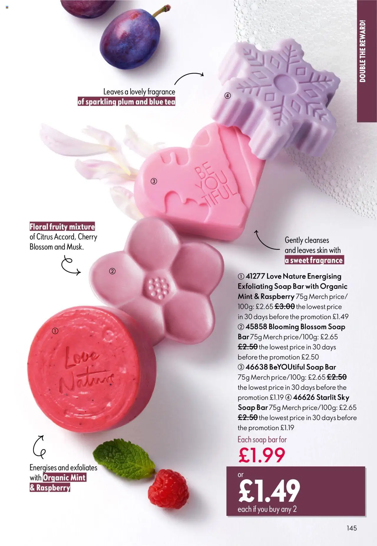 {H1} | Page: 145 | Products: Fragrance, Soap, Tea, Raspberry