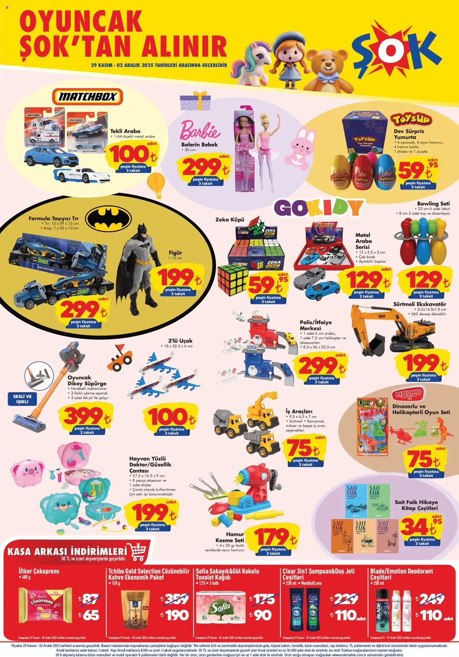 Şok Market Hafta sonu fırsatları - 29.11.2025 tarihinden itibaren geçerlidir | Sayfa: 1 | Ürünler: Askı, Pil, Deodorant, Kasa