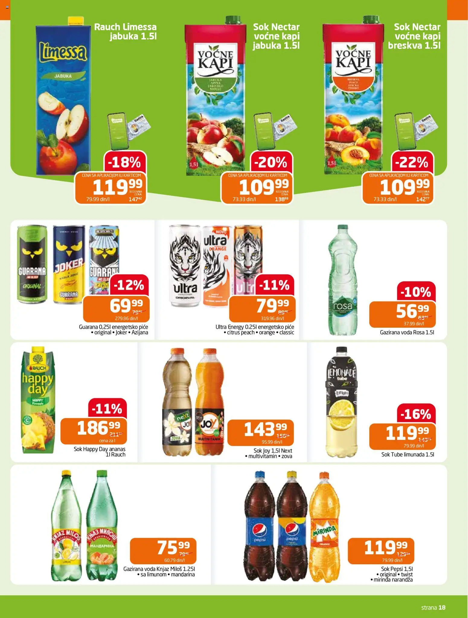 Gomex katalog - važi od 05.11.2025 | Strana: 18 | Proizvode: Ananas, Guarana, Breskva, Pepsi