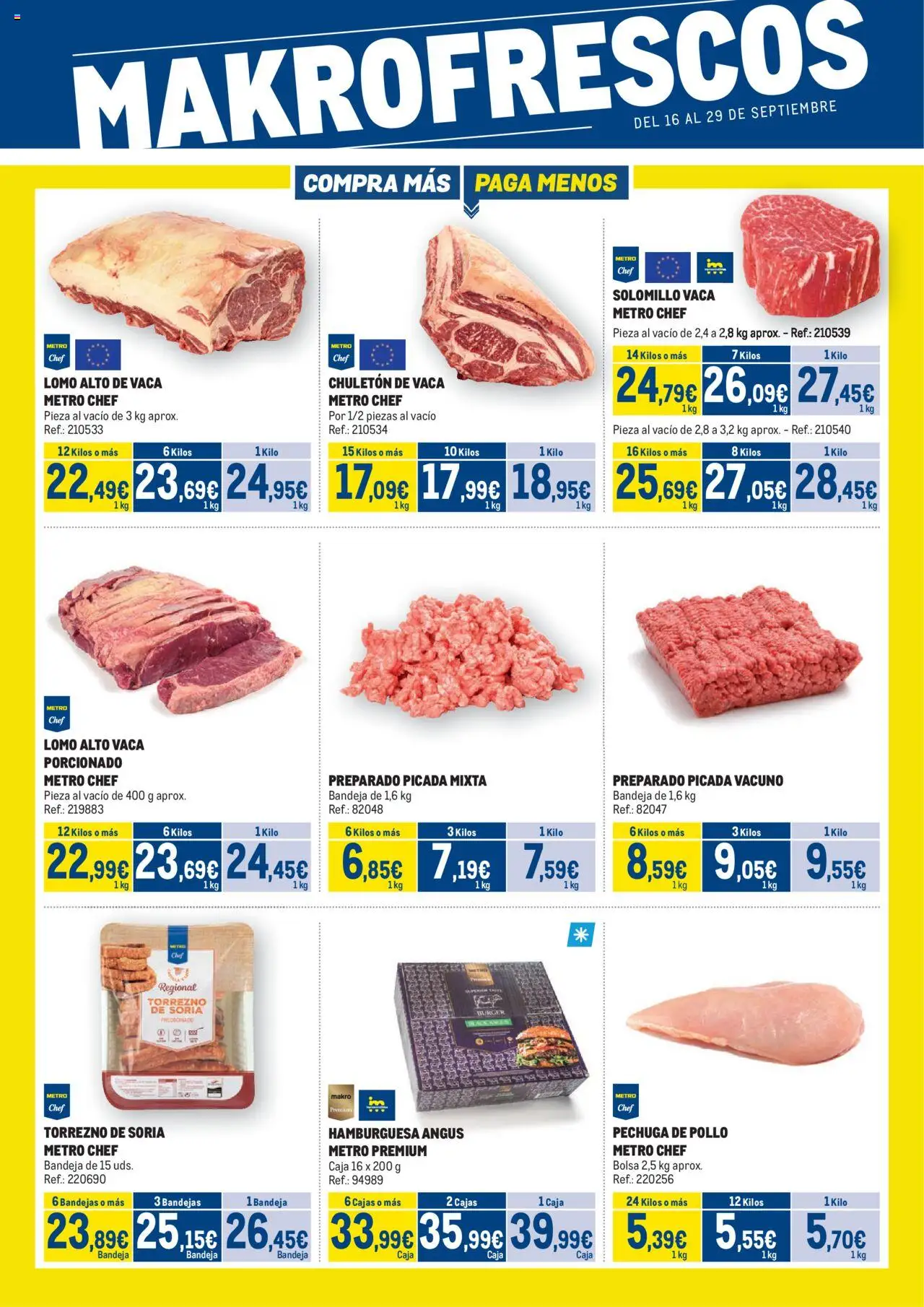 Makro - Fresco │ válido desde el 16.09.2025 | Página: 2 | Productos: Bolsa, Σοκολατούχο γάλα, Bandeja, Caja