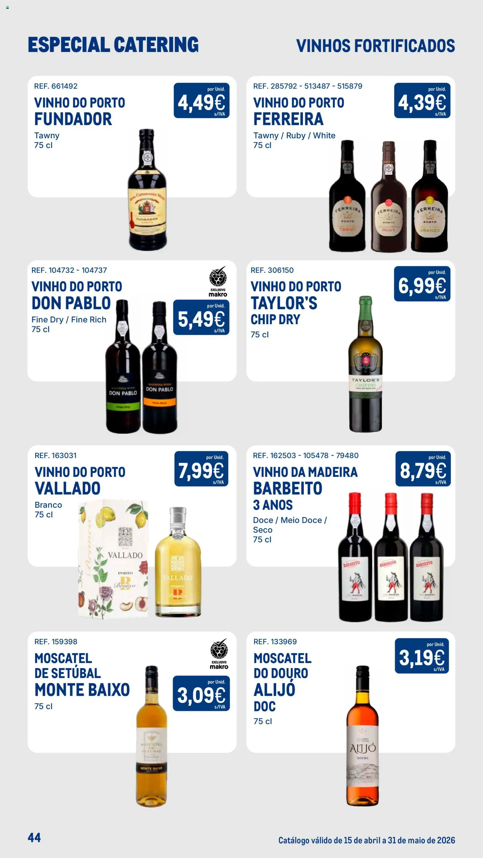 Makro Especial Catering │ válido de 15.04.2026 | Página: 44 | Produtos: Vinho