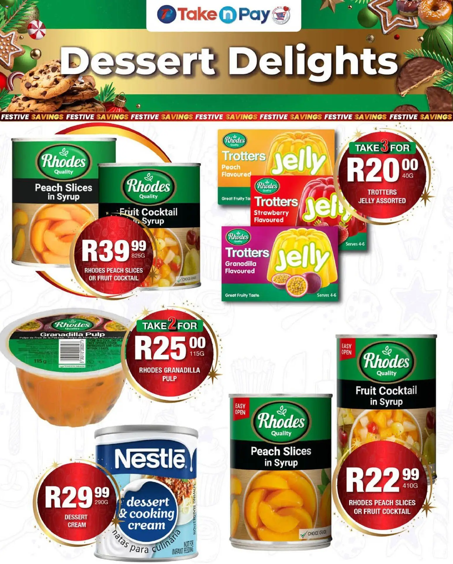 New Take n Pay catalogue – valid from 08.12.2025 | Page: 16 | Products: Cream, Syrup, Fruit, Peach