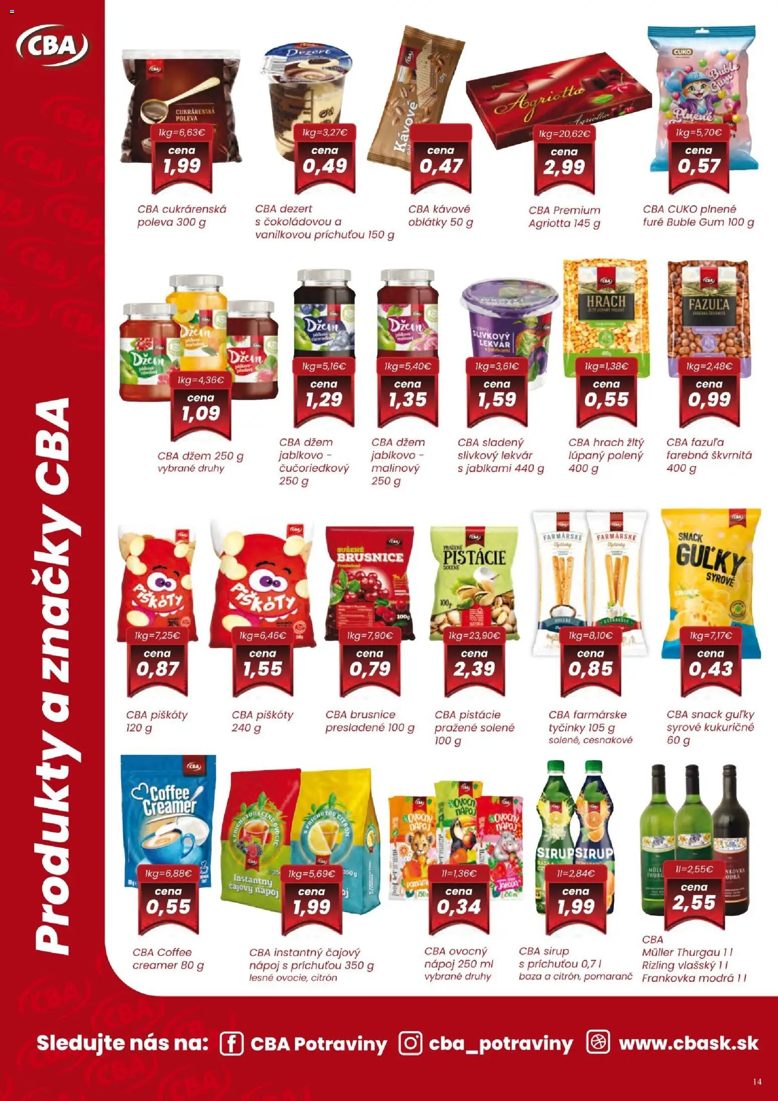 Nové KARMEN CBA akcie – leták je platný od 01.04.2026 | Strana: 14 | Produkty: Fazuľa, Hrach, Pistácie