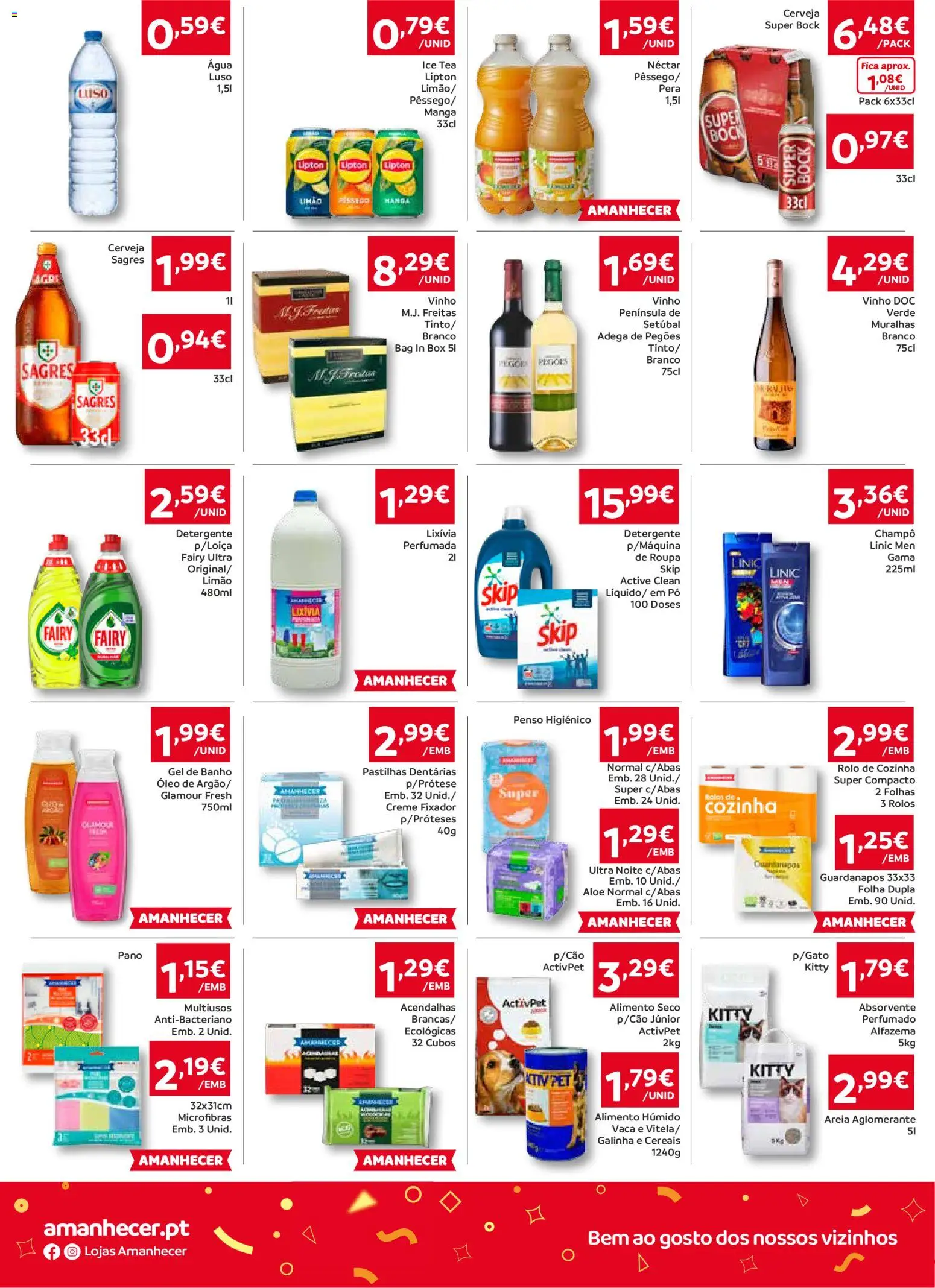 Amanhecer Folheto Madeira │ válido de 22.01.2026 | Página: 4 | Produtos: Areia, Super bock, Guardanapos, Banho