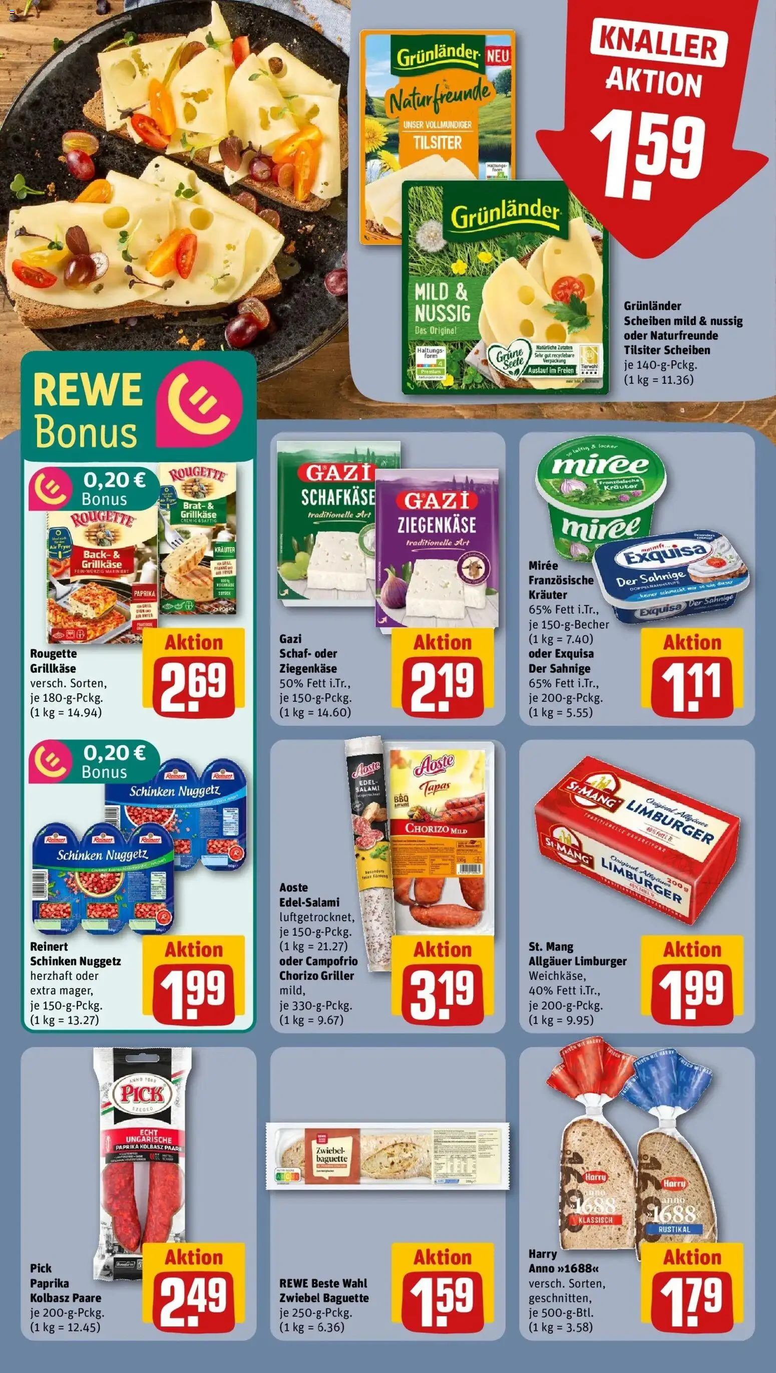 Rewe Prospekt Grünberg	 – gültig ab 12.04.2026 | Seite: 14 | Produkte: Grill, Ziegenkäse, Salami, Schinken