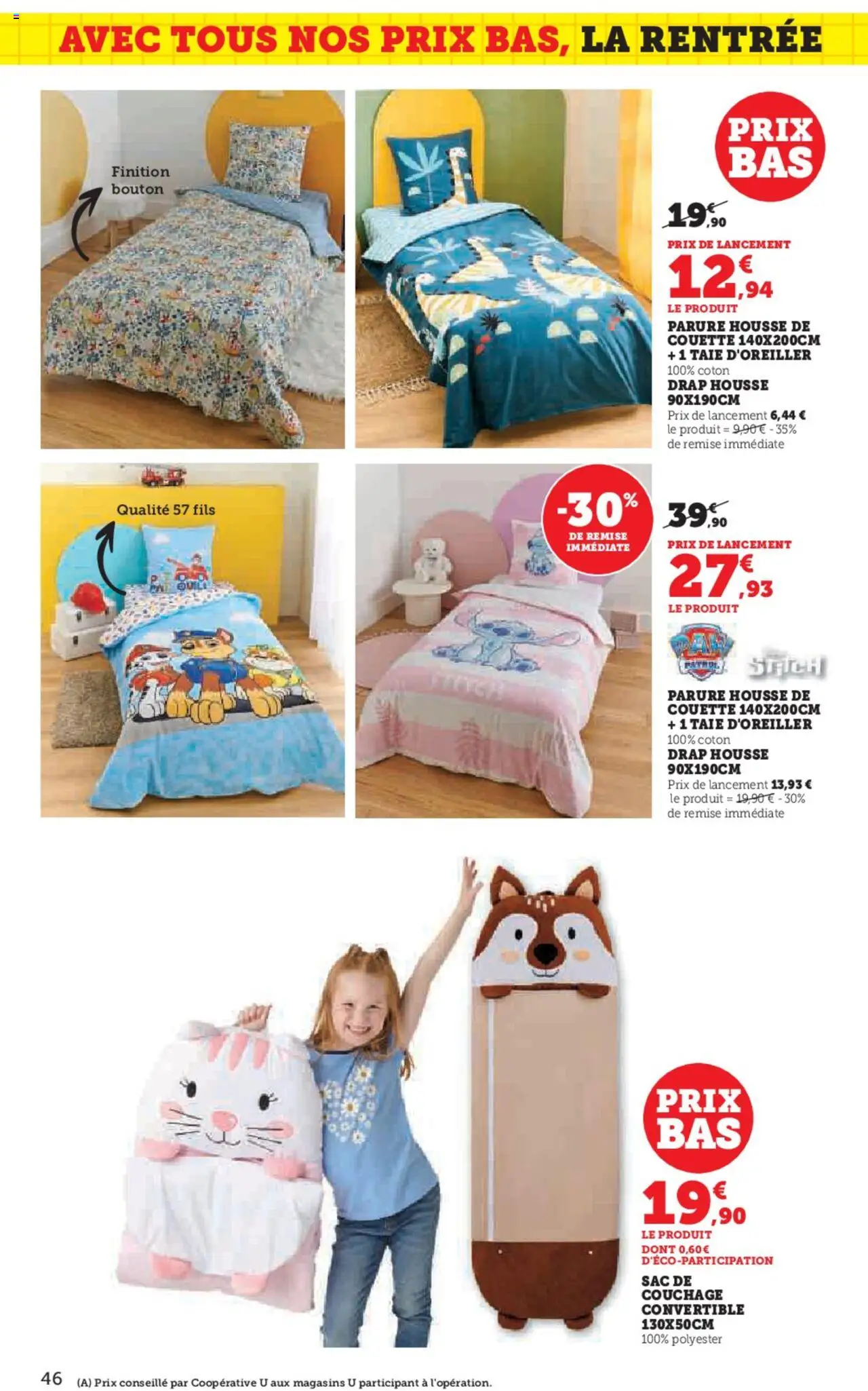  | Page: 46 | Produits: Sac, Taie d'oreiller, Housse de couette, Couette