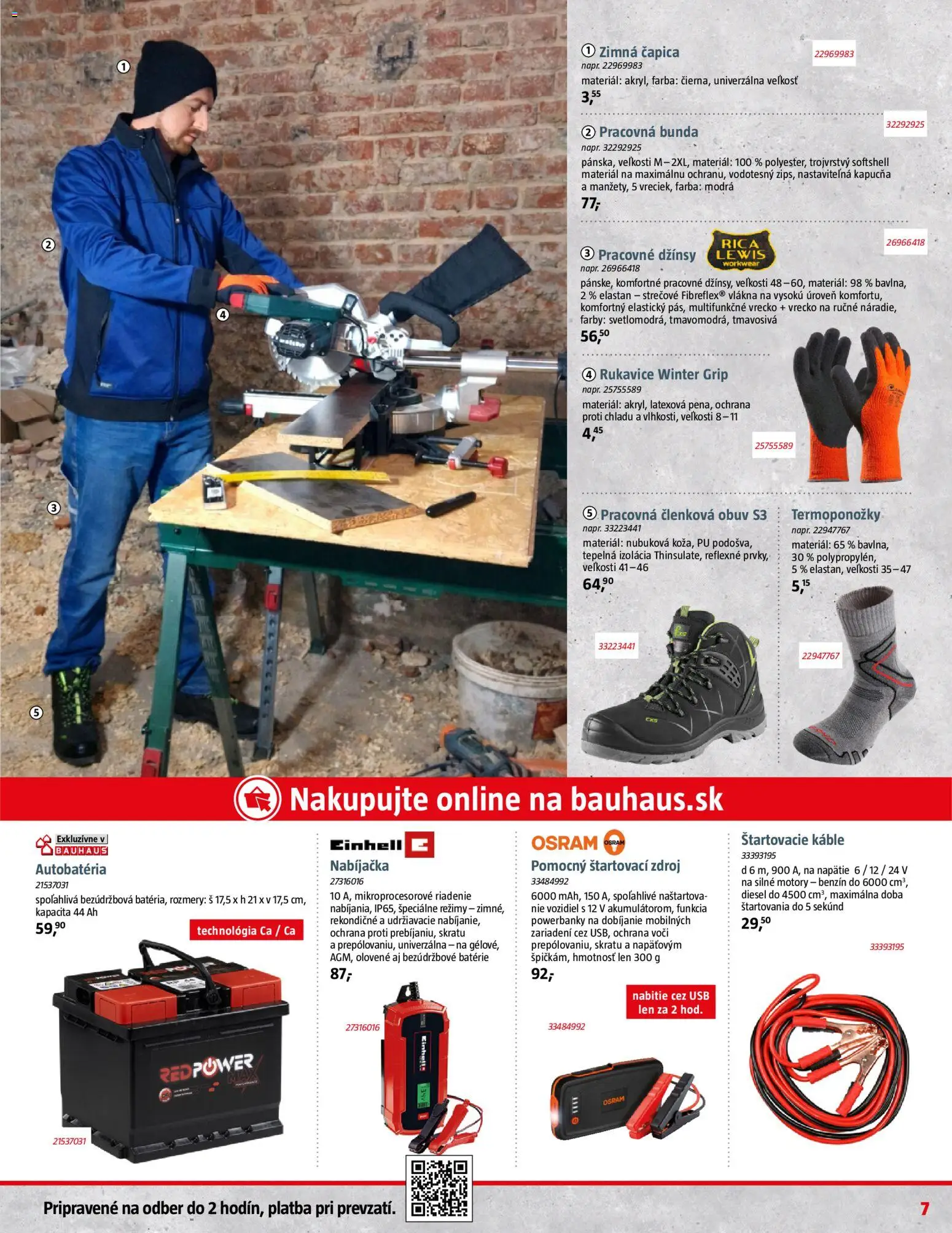 Nové Bauhaus akcie – leták je platný od 09.02.2026 | Strana: 7 | Produkty: Nabíjačka, Autobatéria