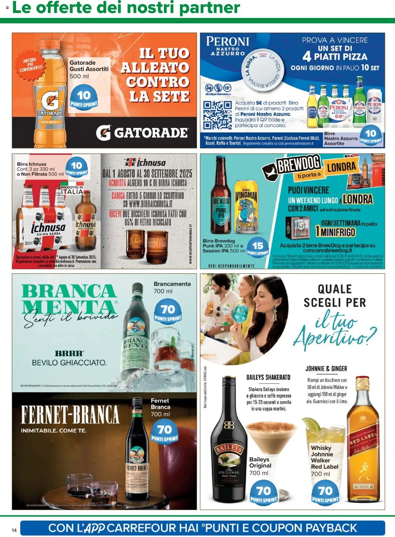 Volantino Carrefour del 21.08.2025 | Pagina: 14 | Prodotti: Pizza, Birra, Whisky, Arancia