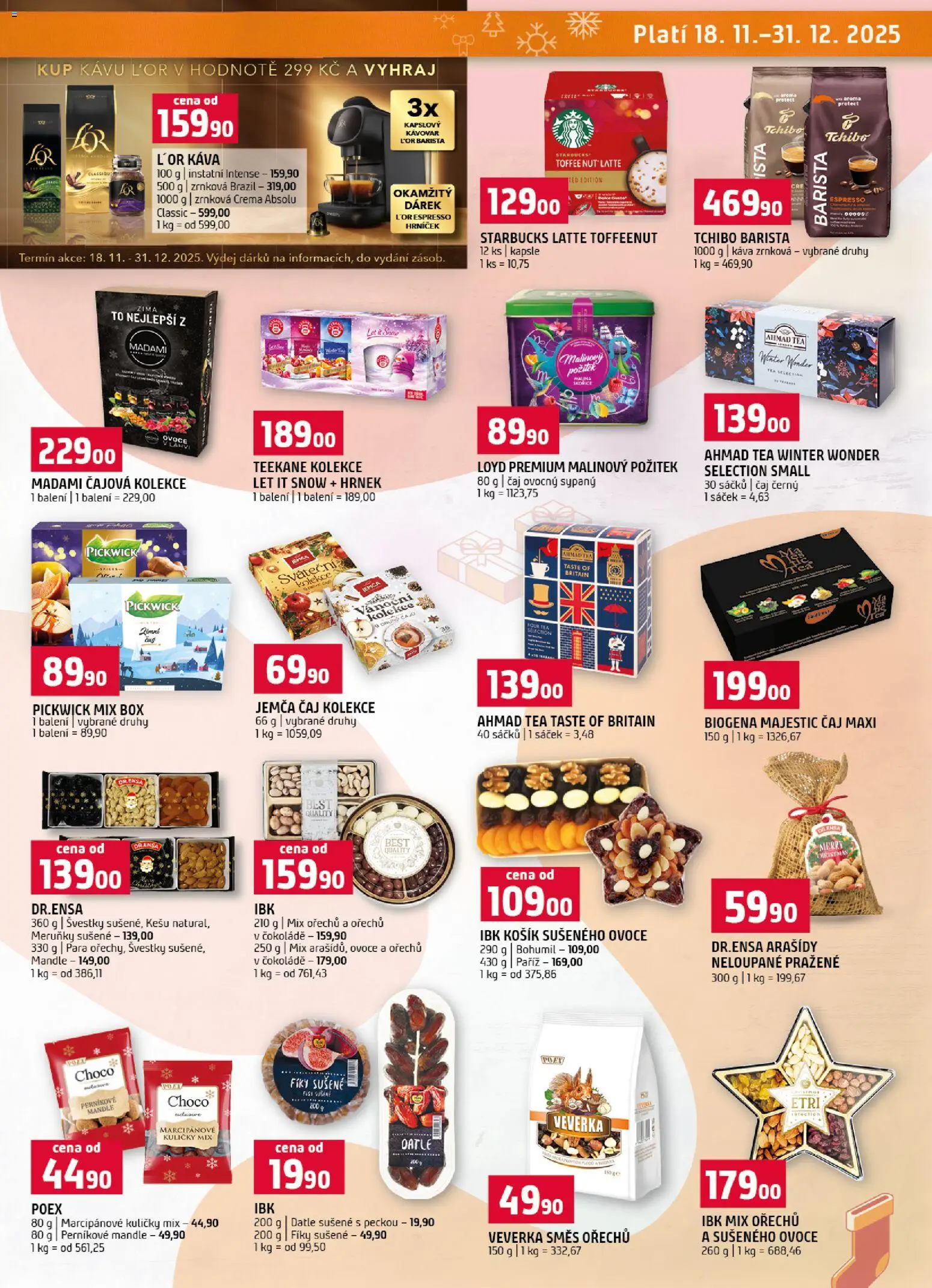 Terno leták - Vánoční speciál od 18.11.2025 | Strana: 5 | Produkty: Hrnek, Tchibo, L'Or, Kuličky