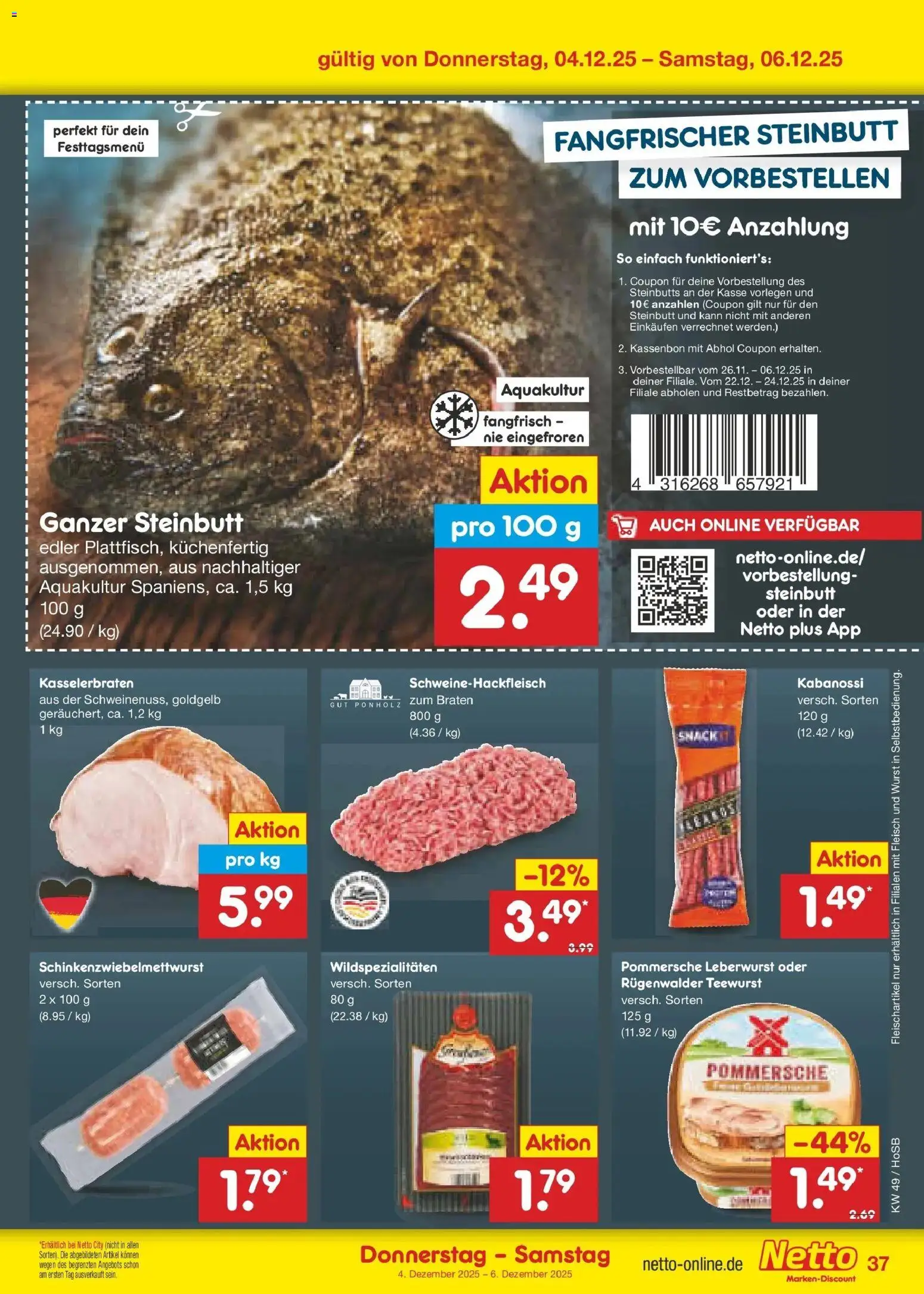 Netto Marken-Discount prospekt Hannover	 – gültig ab 30.11.2025 | Seite: 39 | Produkte: Wurst, Fleisch