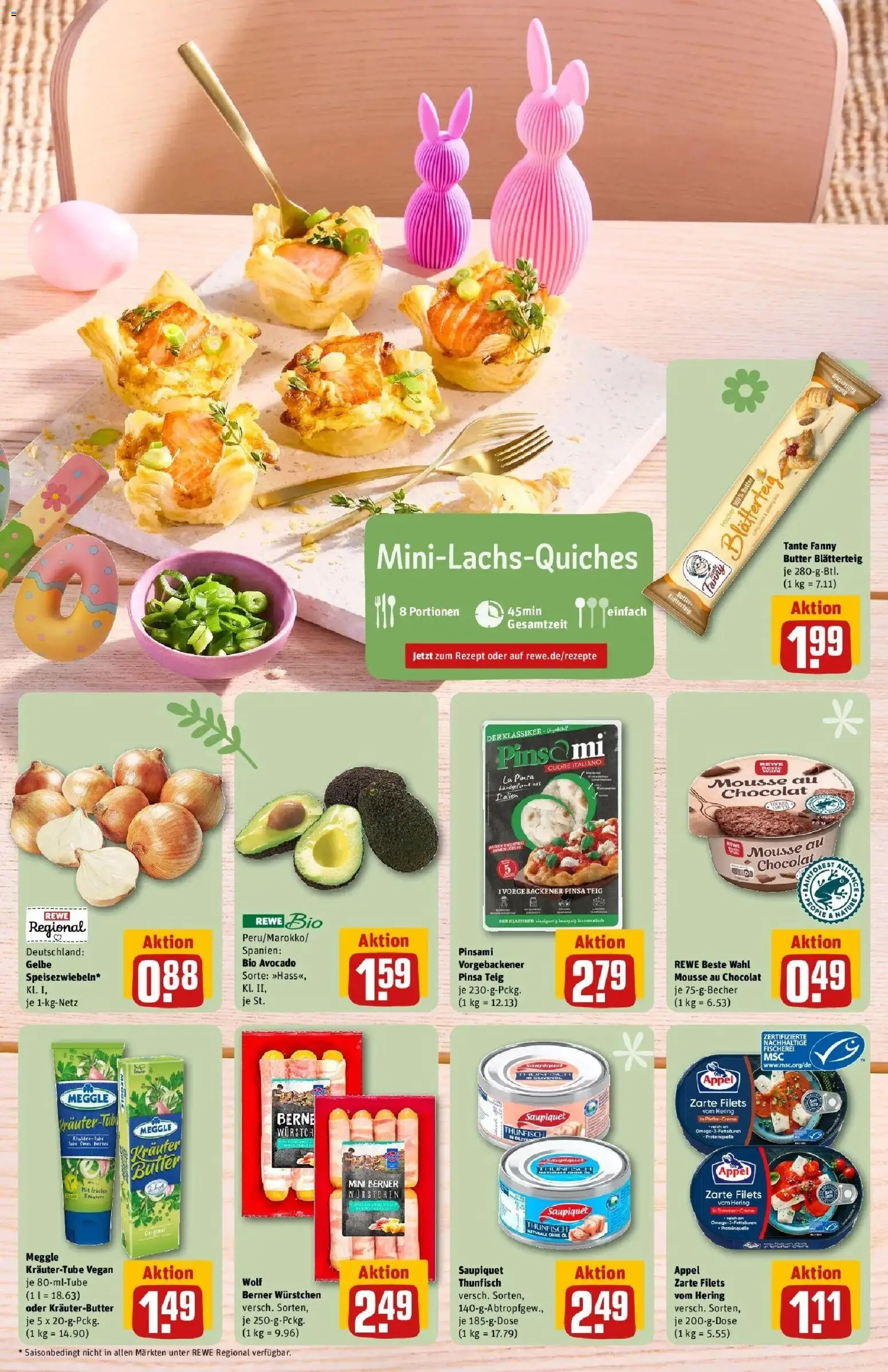 Rewe Prospekt Lippstadt / Bad Waldliesborn	 – gültig ab 30.03.2026 | Seite: 15 | Produkte: Thunfisch, Olivenol, Kräuterbutter, Avocado