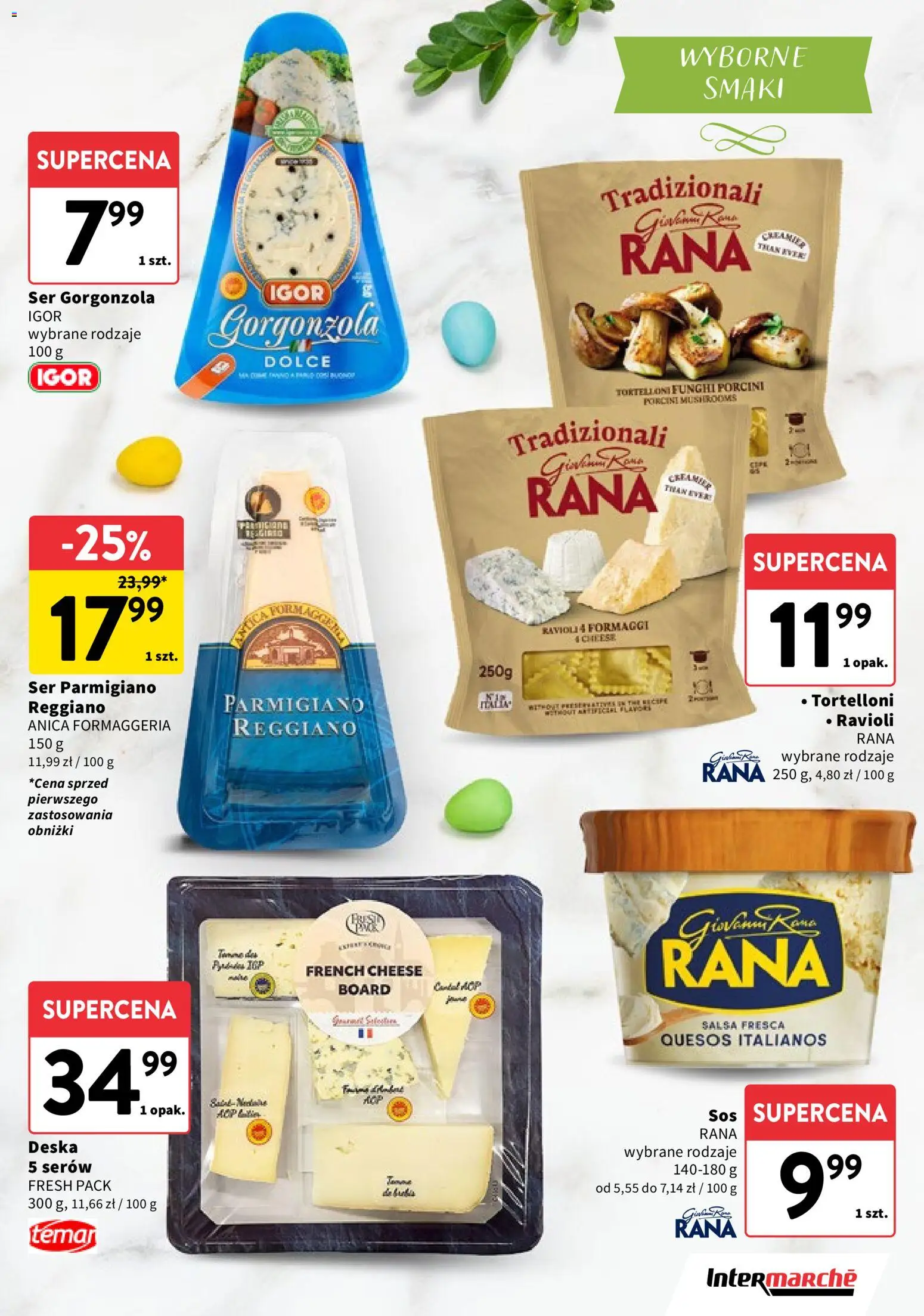 Intermarche gazetka - Delikatesy od 26.03.2026 | Strona: 7 | Produkty: Ser, Ser gorgonzola, Gorgonzola