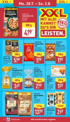 Aldi Prospekt 	 - gültig ab dem 28.07.2025 | Seite: 12 | Produkte: Butter, Waffeln, Nüsse