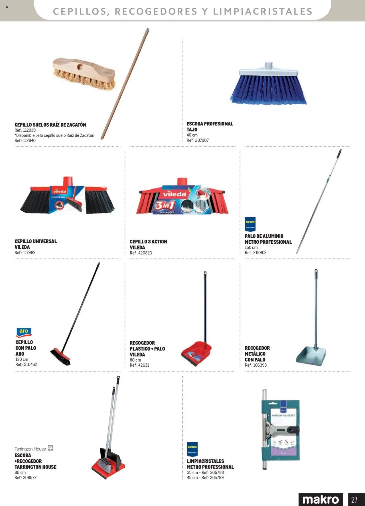 Makro - Catálogo Limpieza │ válido desde el 13.03.2025 | Página: 27 | Productos: Cepillo, Limpiacristales, Escoba