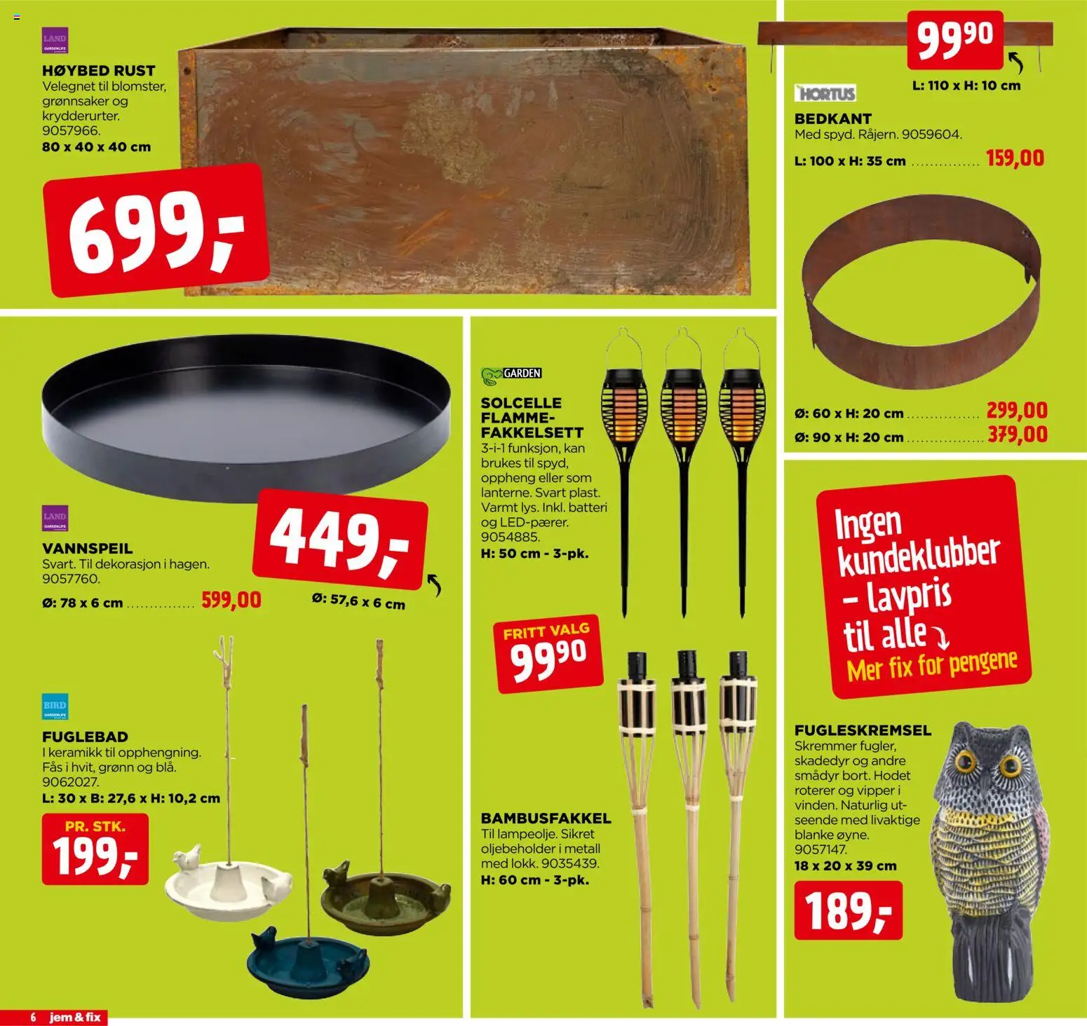 {H1} | Side: 6 | Produkter: Umetna rastlina, Batteri