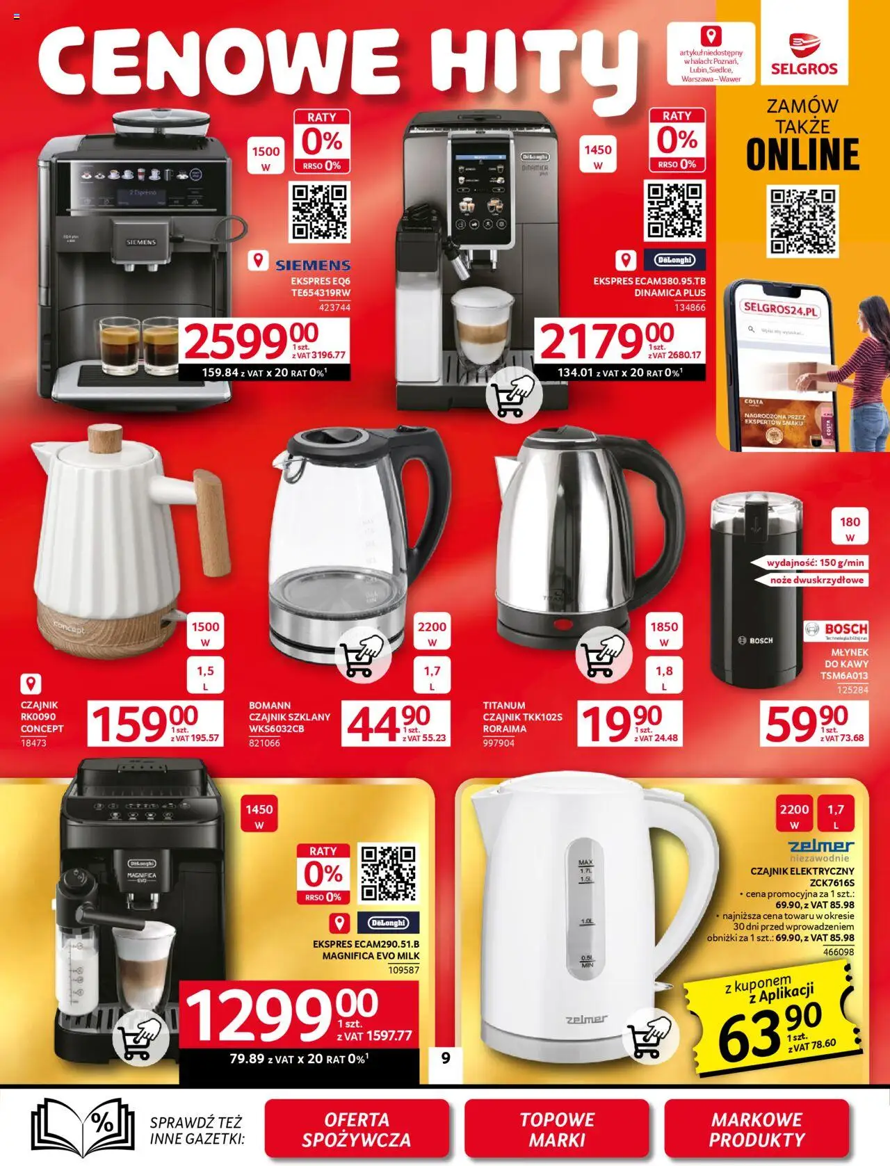 Selgros cash&carry Gazetka - Oferta przemysłowa od 11.09.2025 | Strona: 13 | Produkty: Czajnik, Młynek, Młynek do kawy