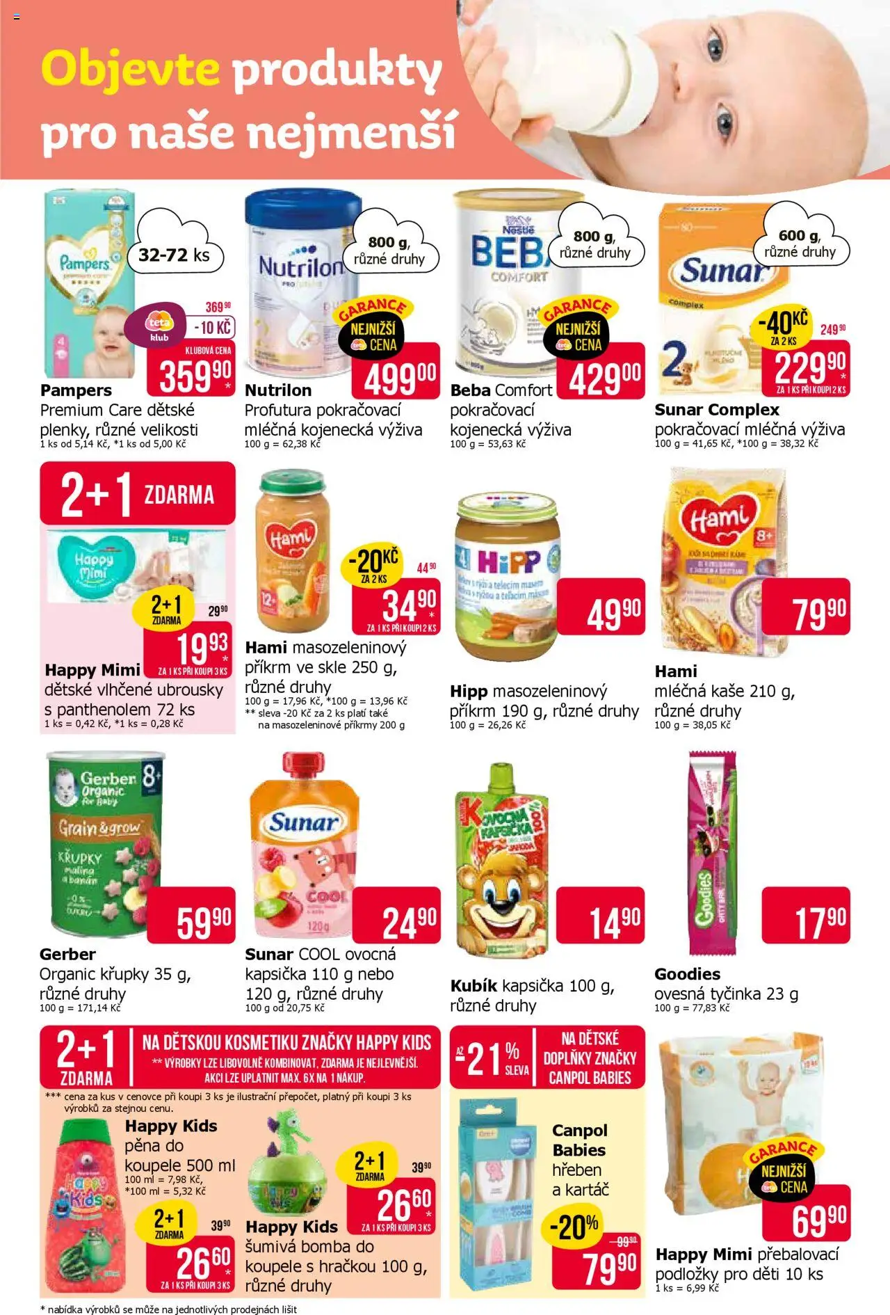 TETA Drogerie leták od 25.09.2025 | Strana: 13 | Produkty: Pampers Premium Care, Beba, Kaše, Hřeben